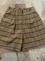 Sag Harbor Plaid Wool High Waisted Shorts S