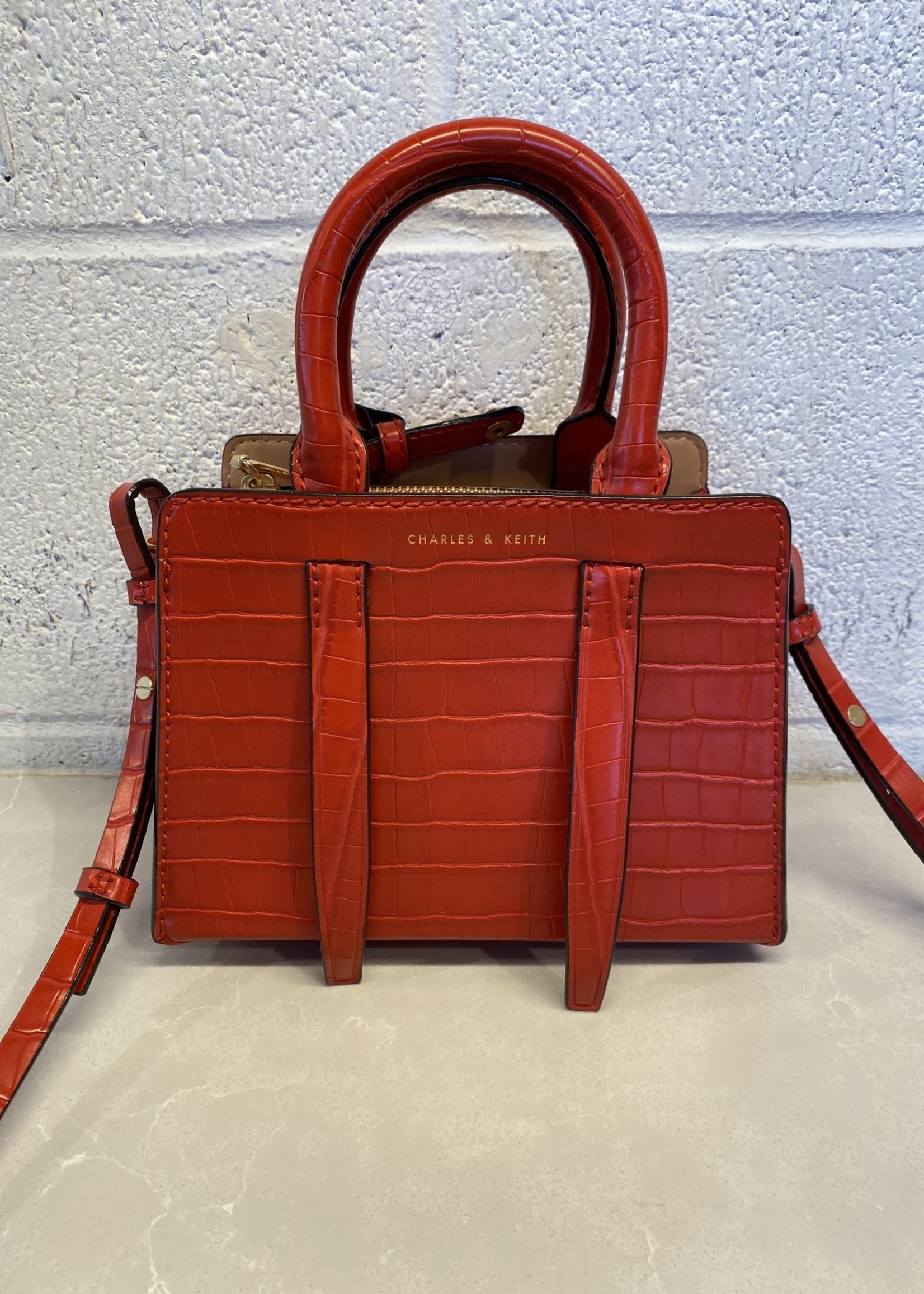 Charles & Keith Red Crossbody