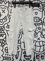 Y2K No Label White Cargo Pants 26