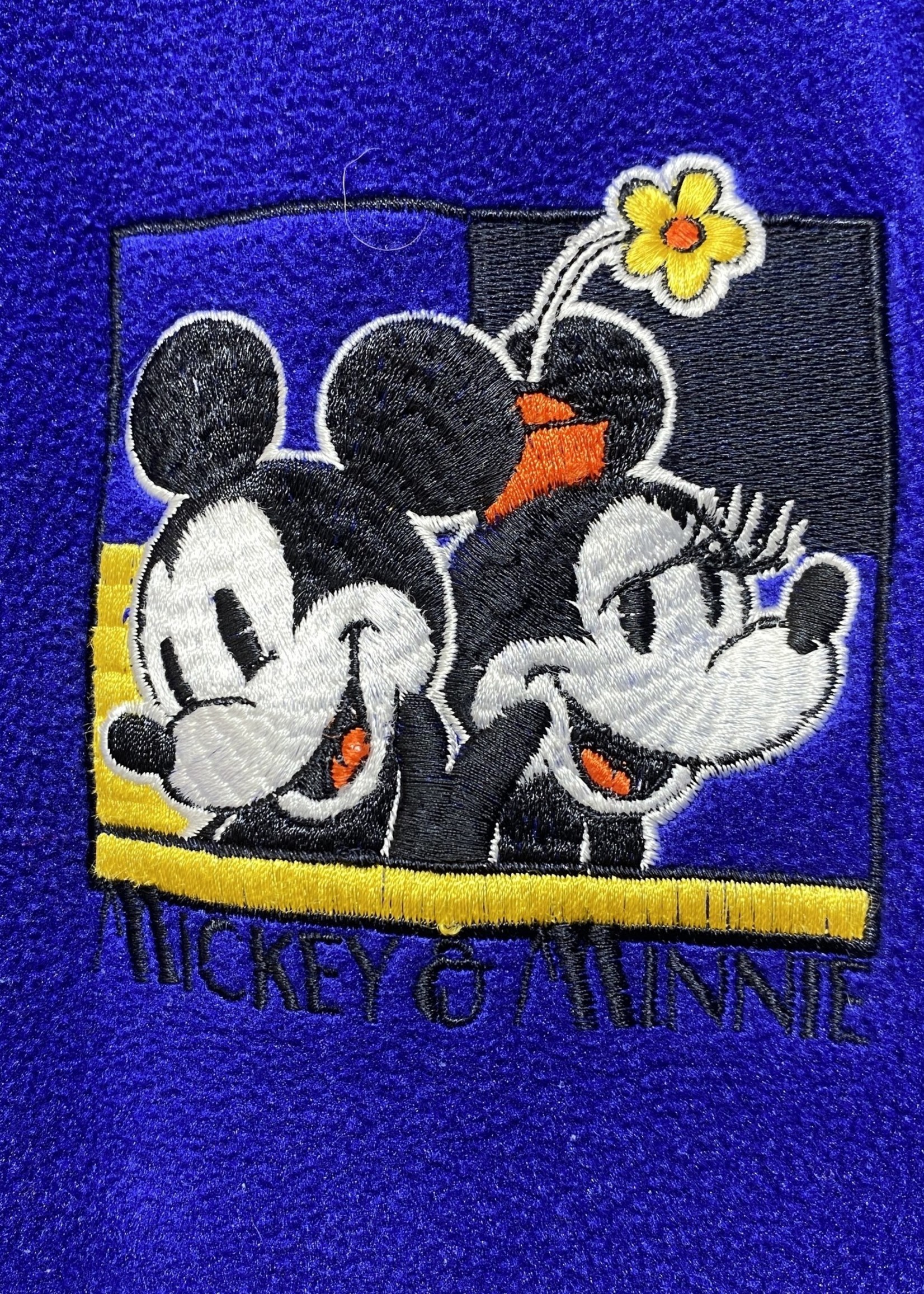 Vintage Mickey & Minnie Blue fleece XL
