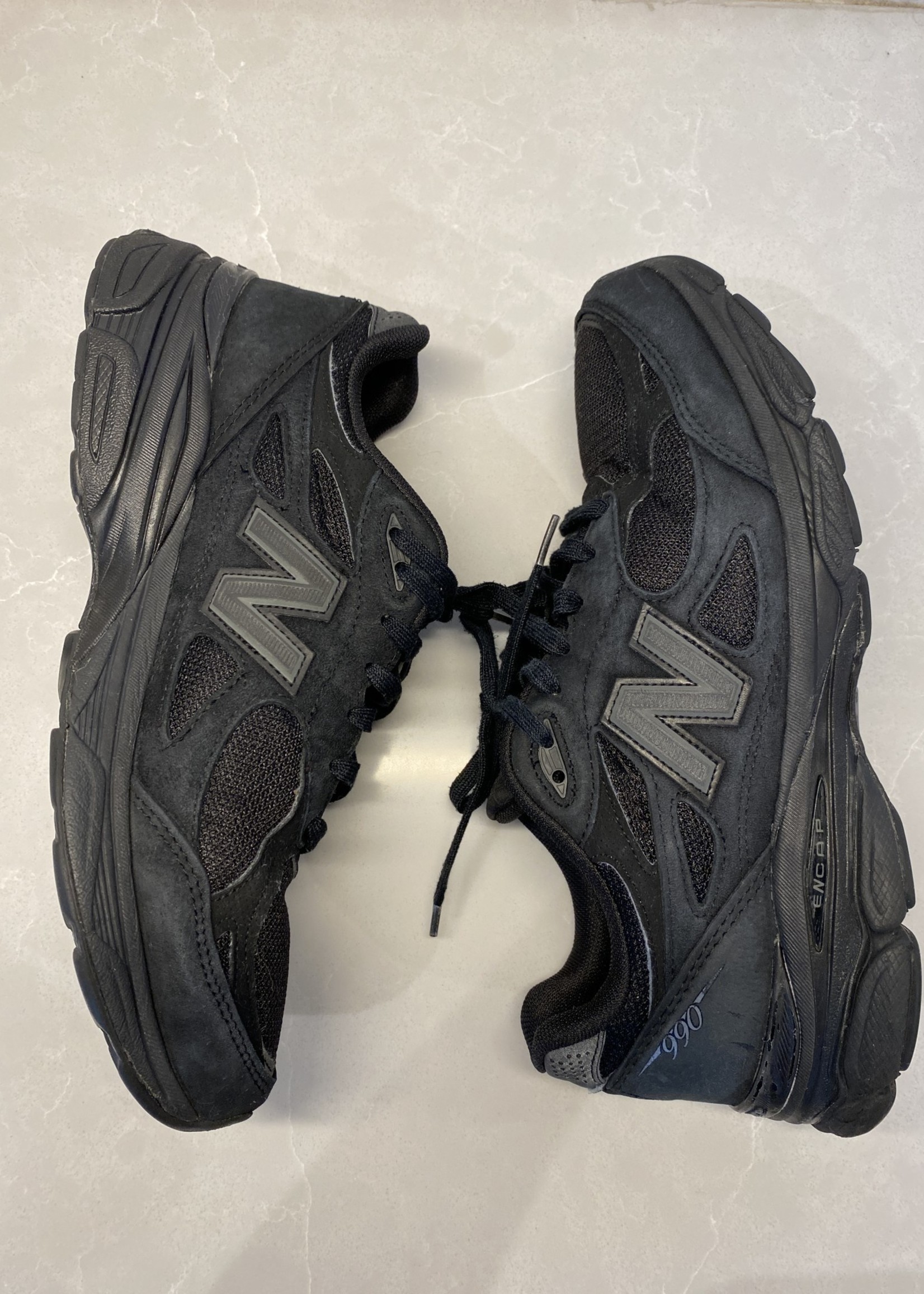 New Balance 990s Triple Black Sneakers 10.5