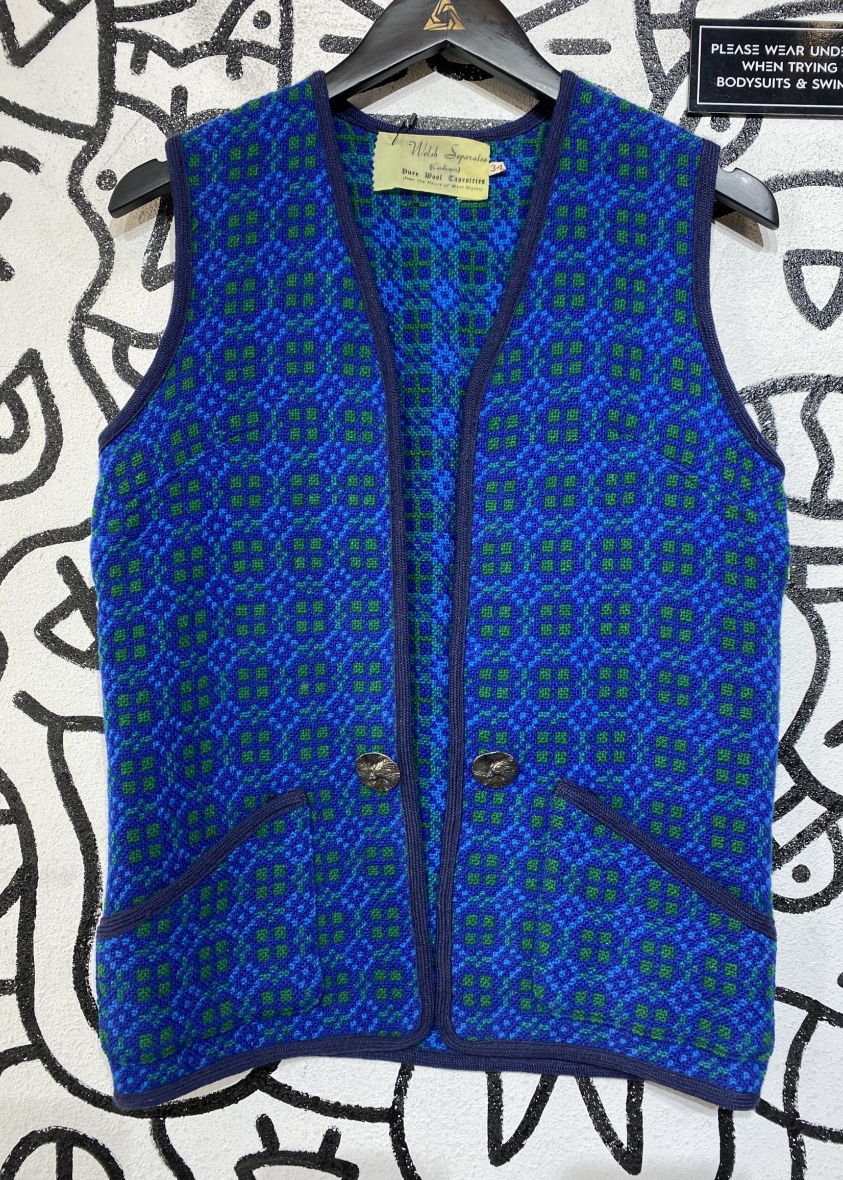 Welsh Separates Vintage Blue Vest M