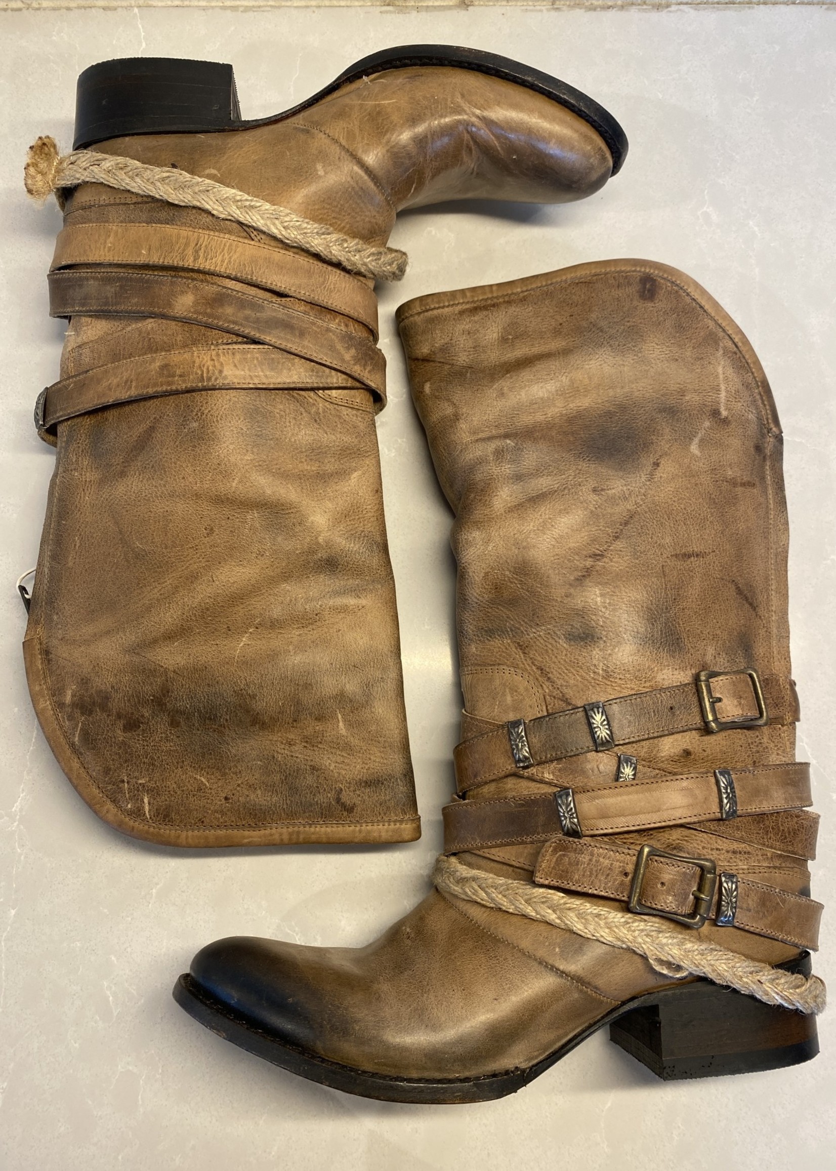 Steven Freebird Leather Boots Fem 10