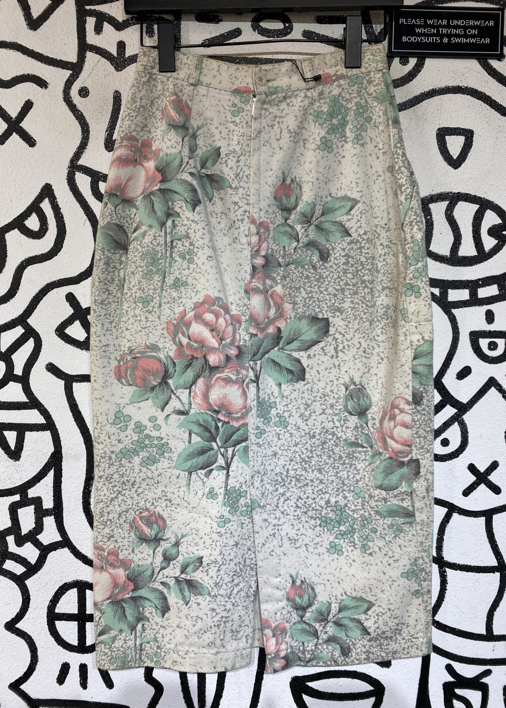 Vintage Triangle Rose Skirt S 25