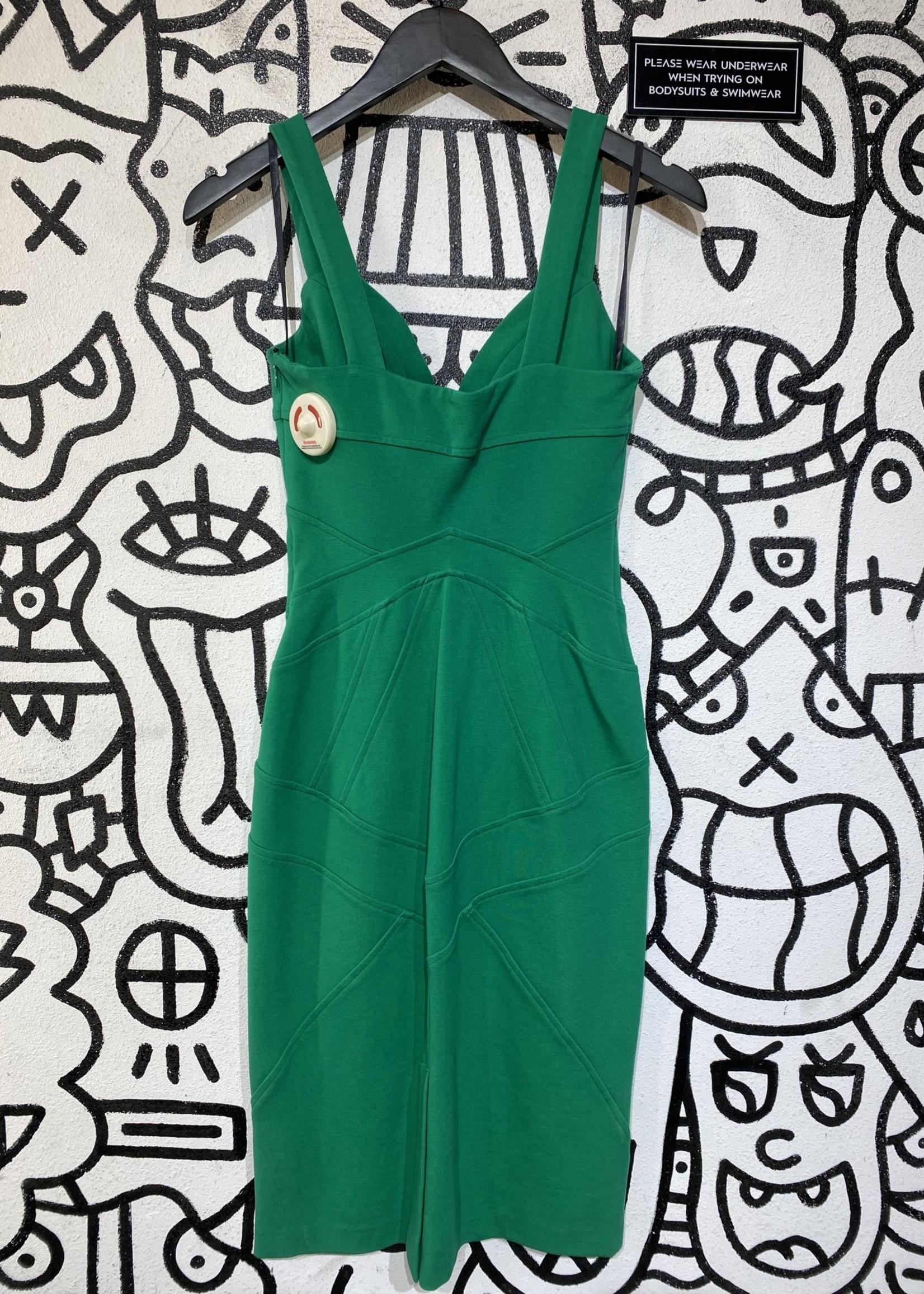 Diane Von Furstenberg Green Bodycon Dress 2/XS