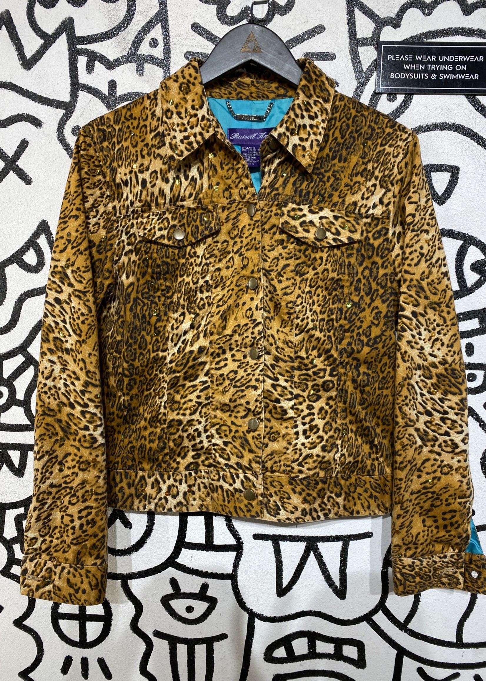 Y2k Russell Kengo Cheetah Button down Jacket S