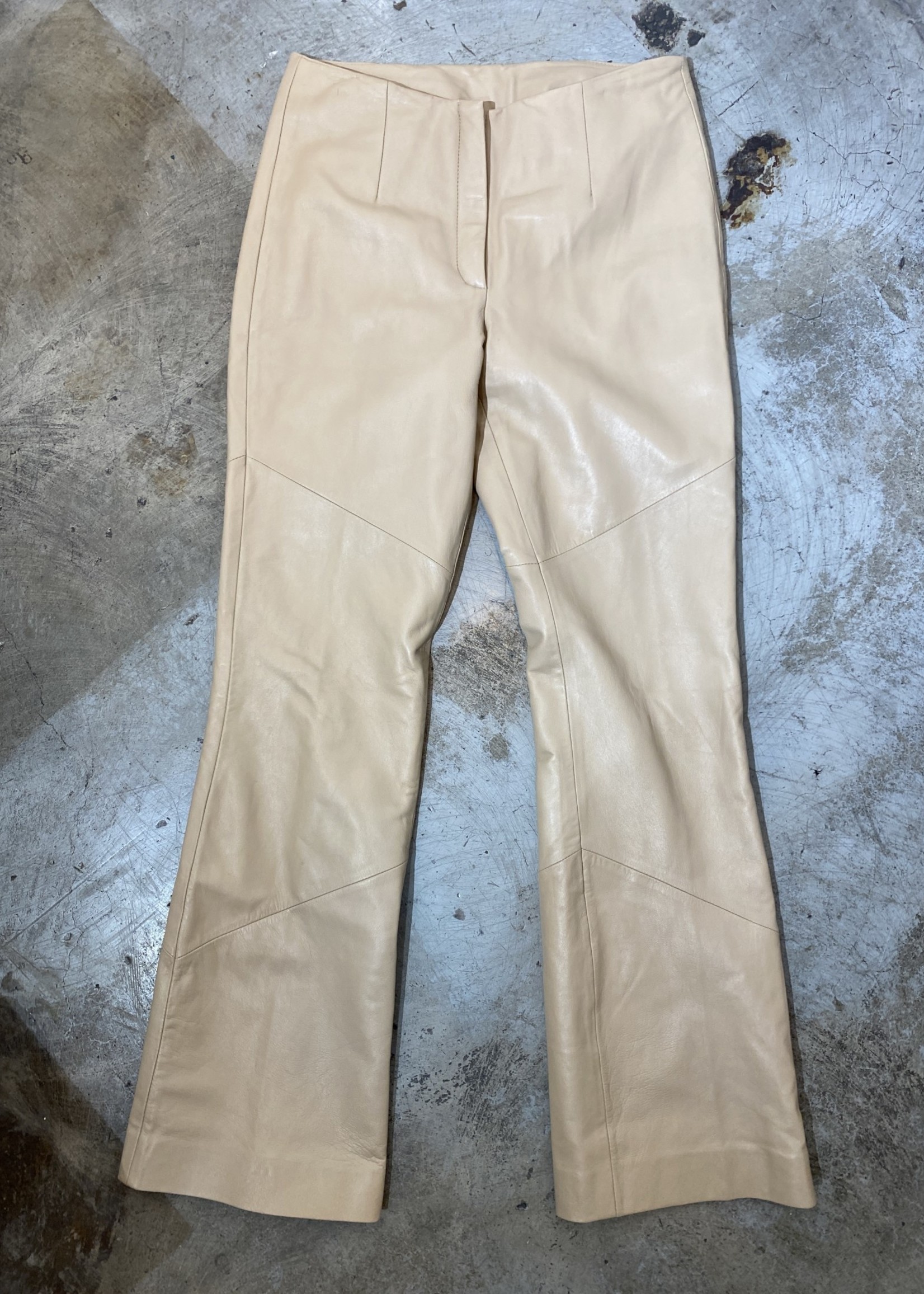 Wilsons Tan Leather Bootcut Pants 28