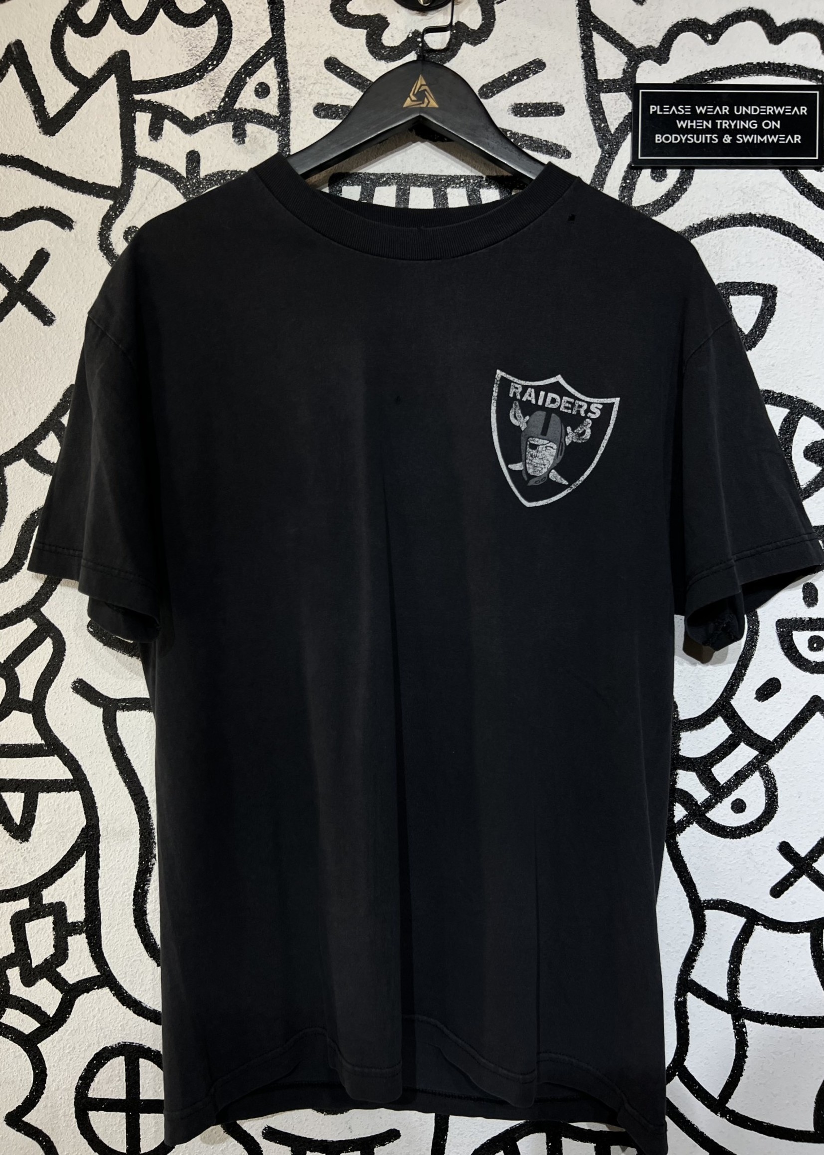 Raiders Breaking Out The Black Hole Tee L