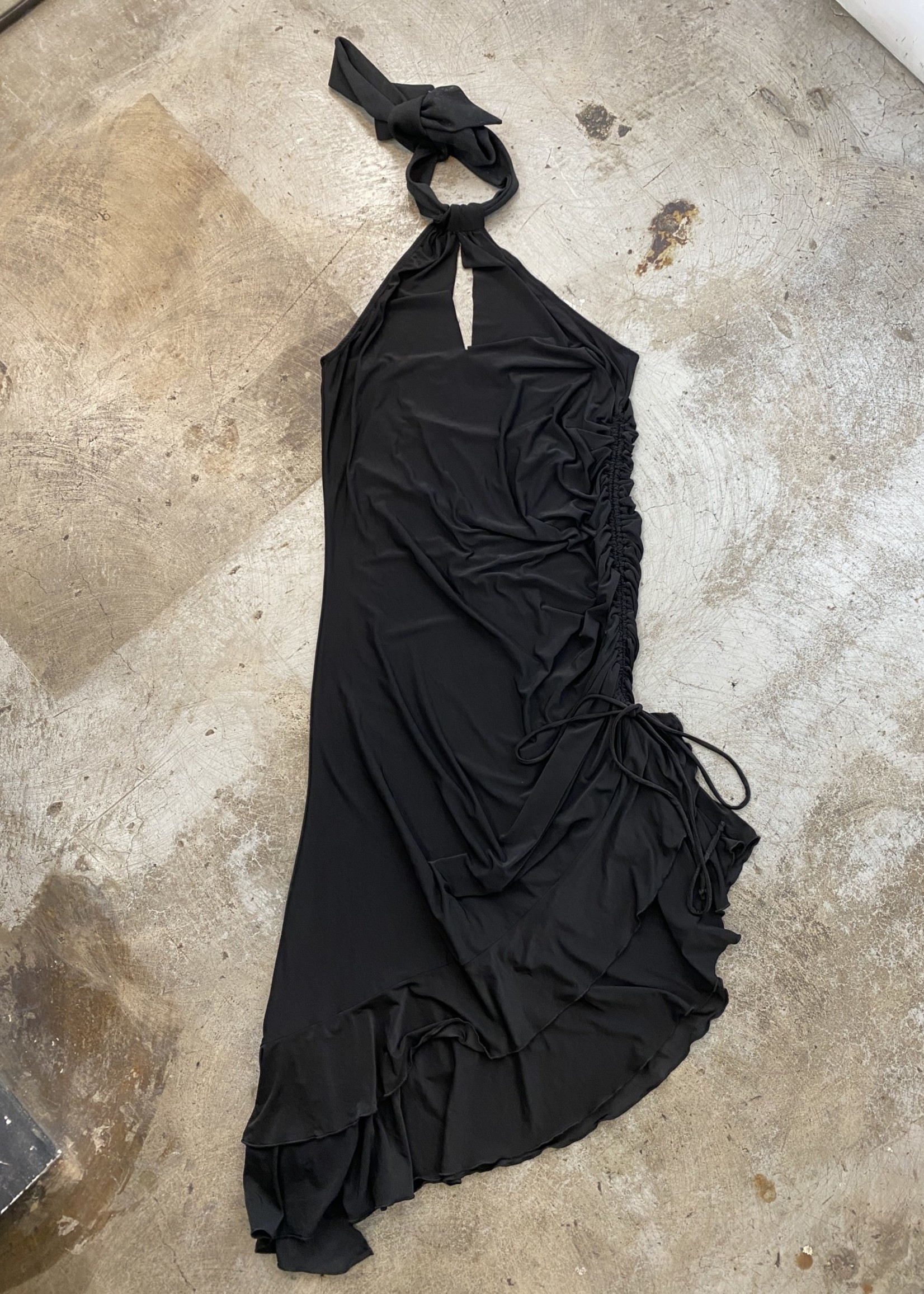 Crush USA Vintage Black Halter Dress L