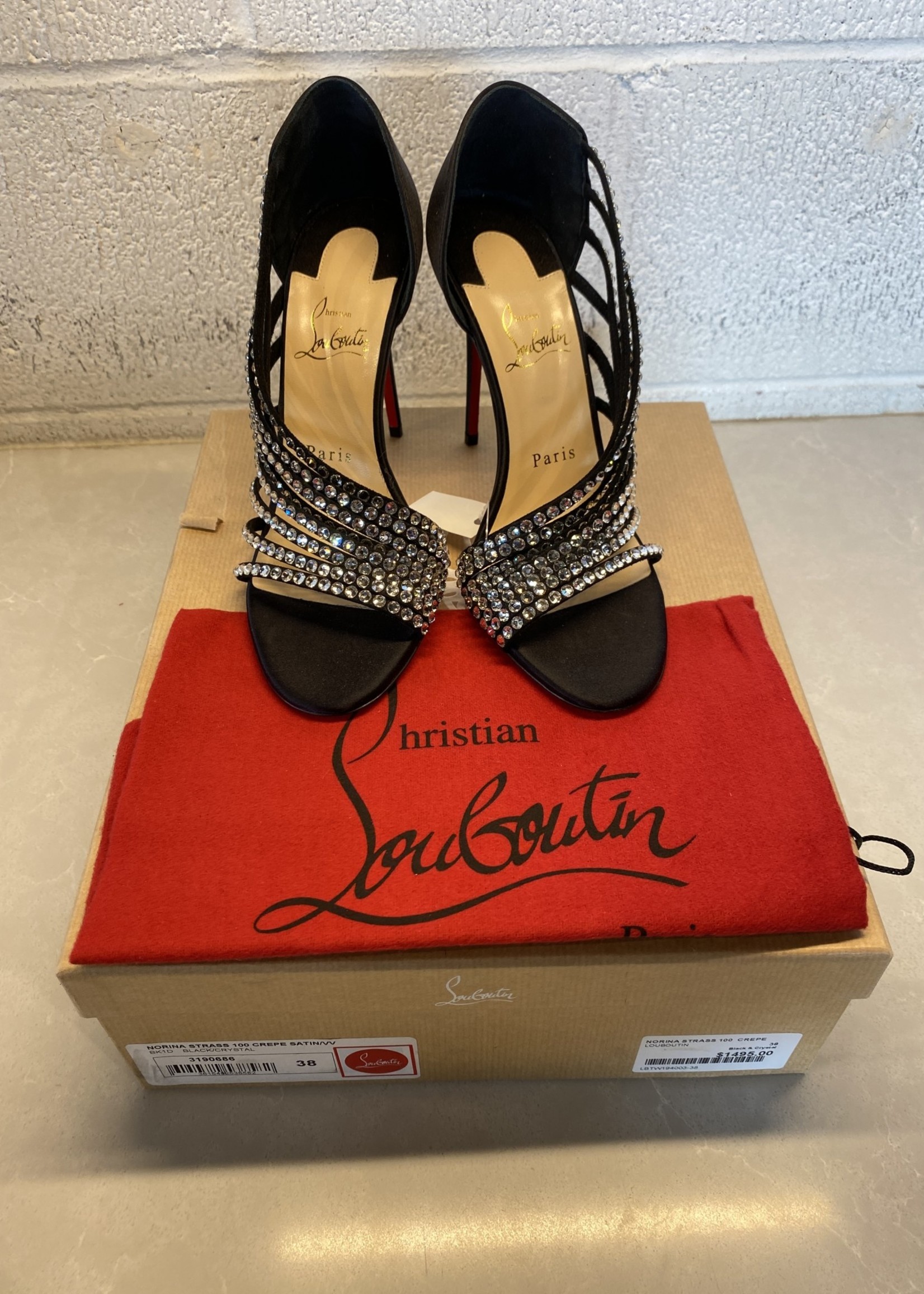 Christian Louboutin 'Norina Strass' Formal Heels (Retail: $1495) 38