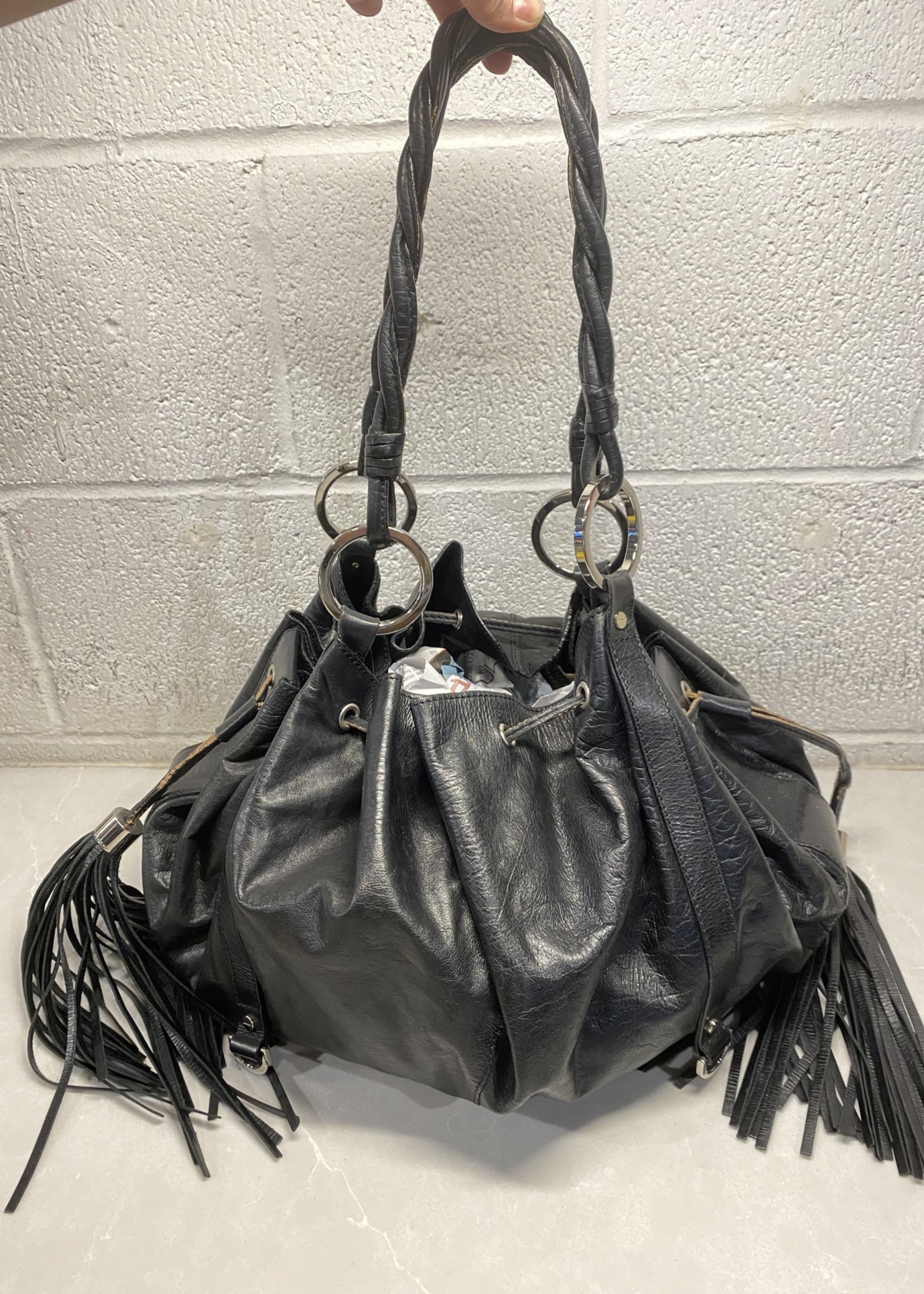 Givenchy Black Leather Hobo Tote