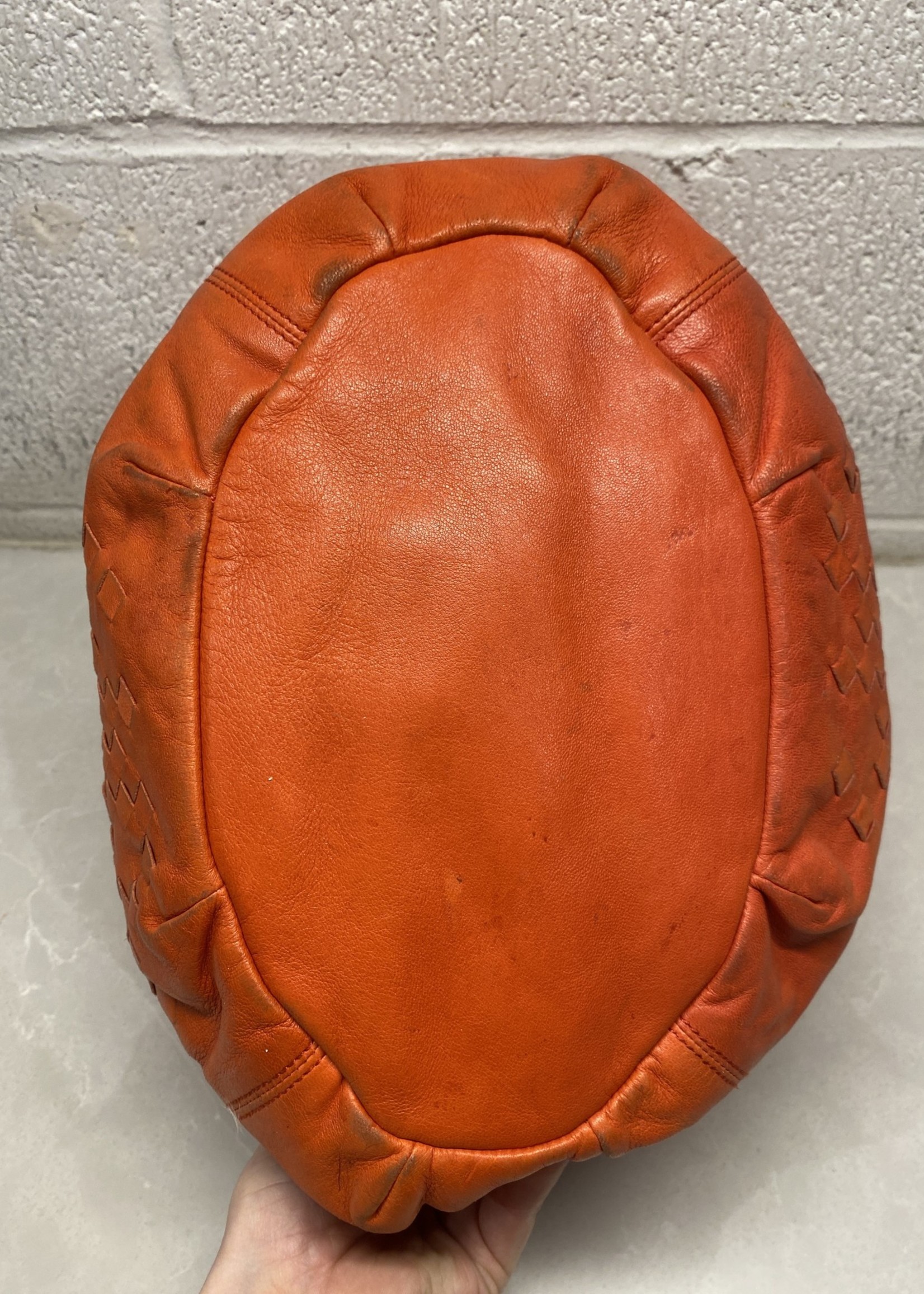 Bottega Veneta Coral Leather Early '00s Tote