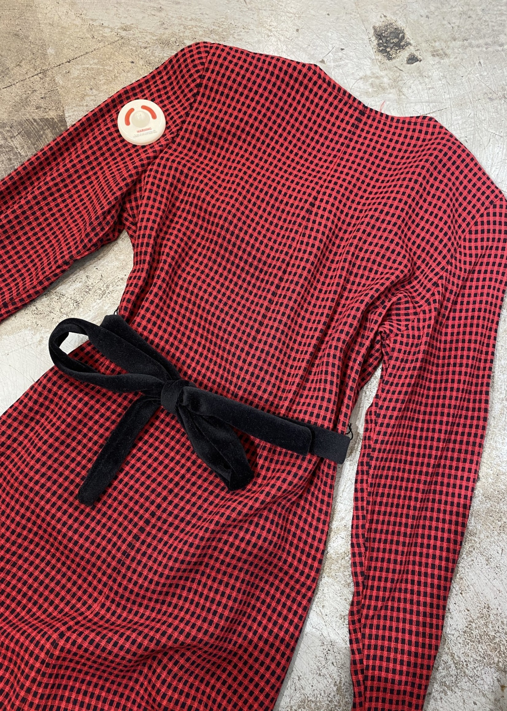NWT Helene Blake '80s Red Checkered Dress 4/S