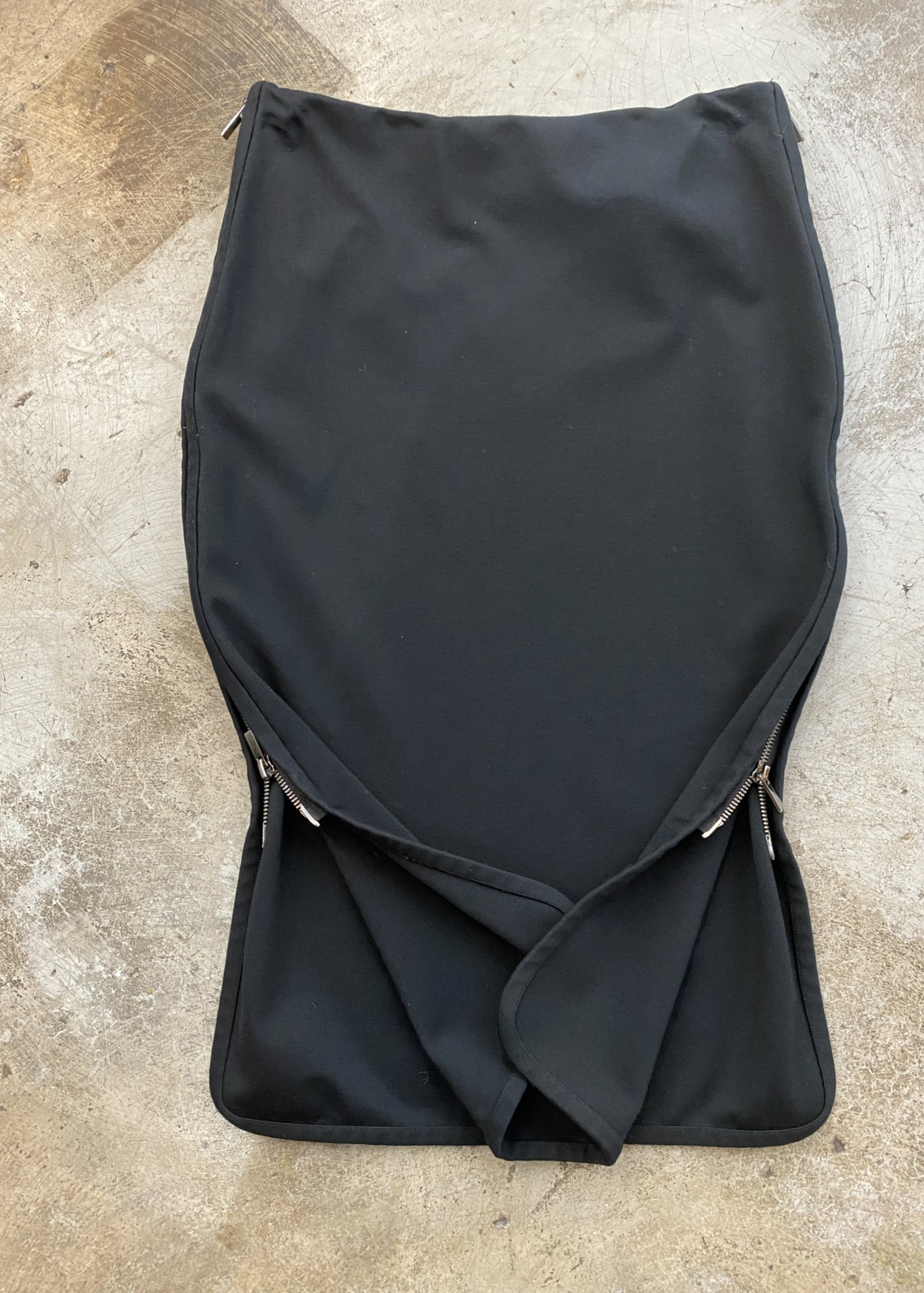 Diane Von Furstenberg Black Zipper Skirt 4/S