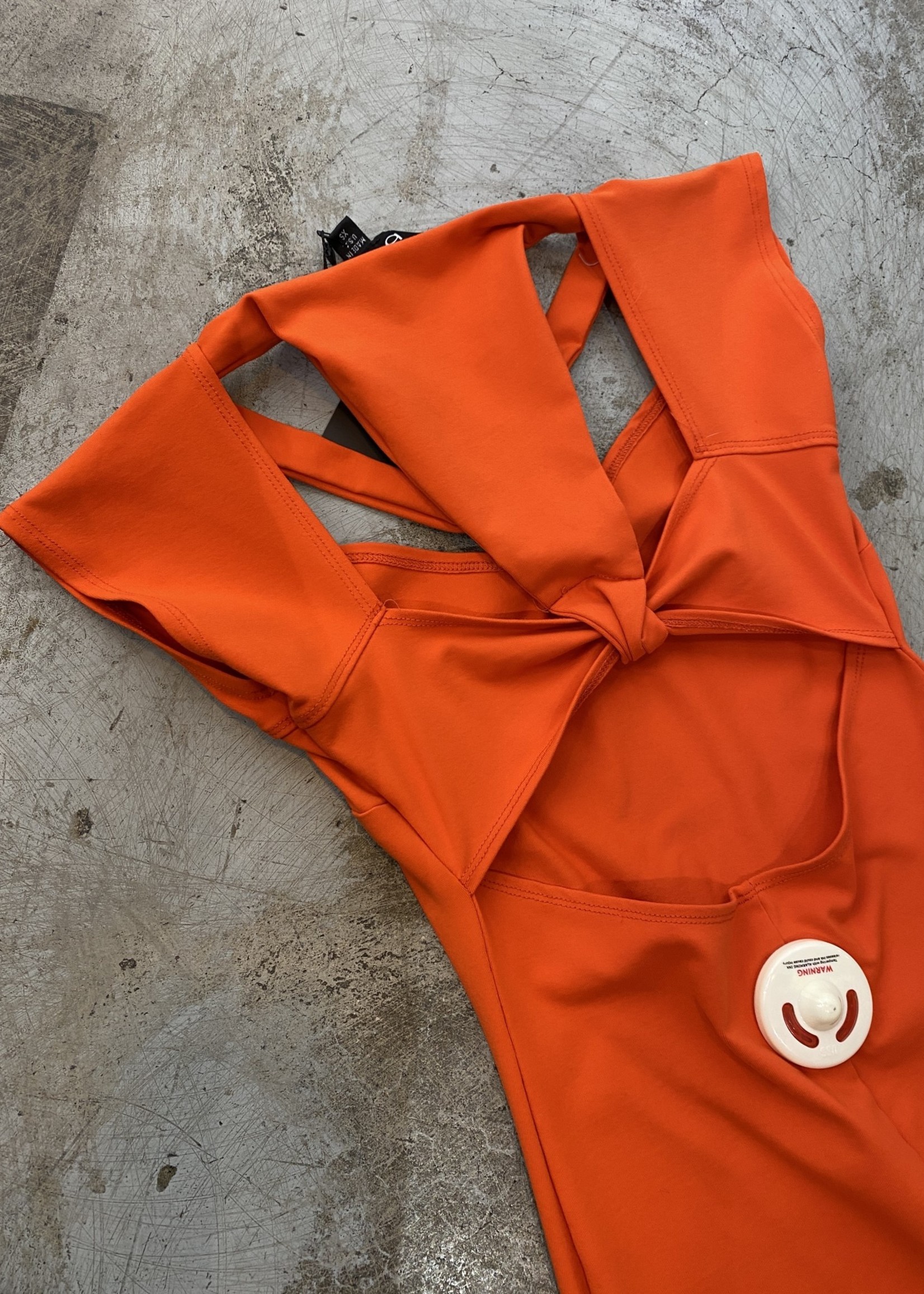 Bebe Y2K Orange Bodycon Dress XS