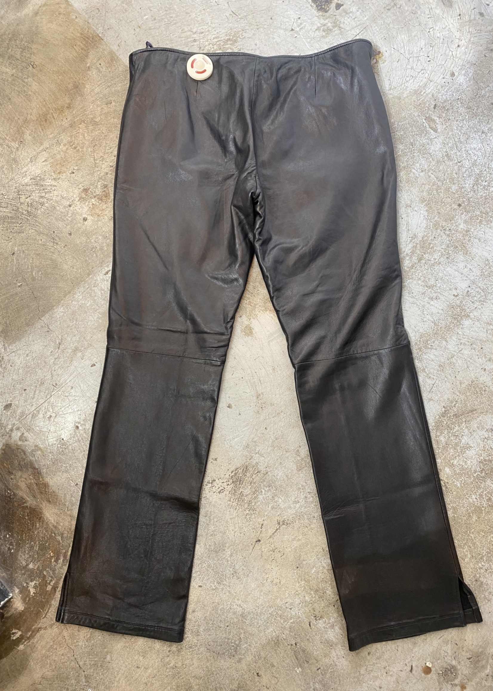 Lobi Lobi Vintage Black Leather Flare Pants FEM14/34