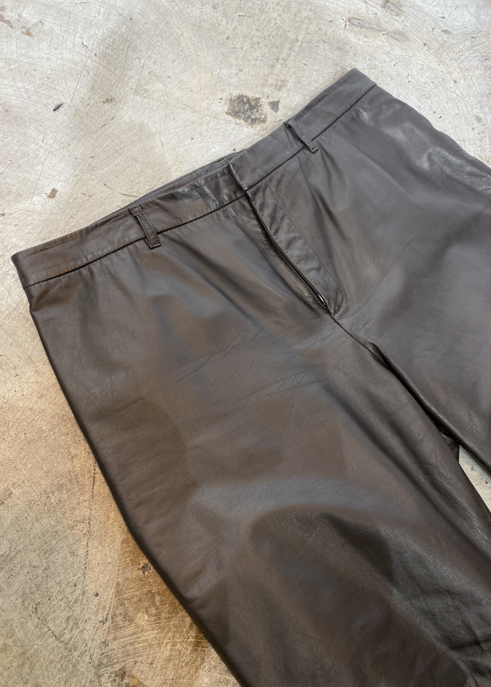 Nine West '90s Black Leather Pants FEM16/36"