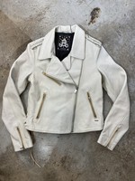 Scotch & Soda 'Lucky Racing' Off White Leather Jacket Fem M