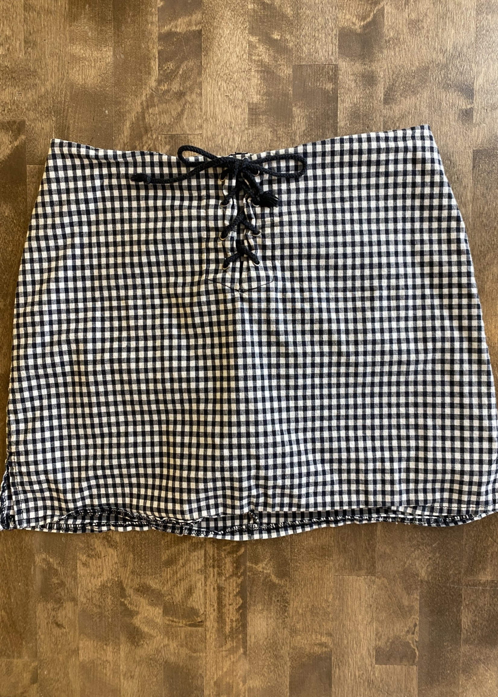 Tracy Evans Vintage Plaid Tie Skirt 27"/S