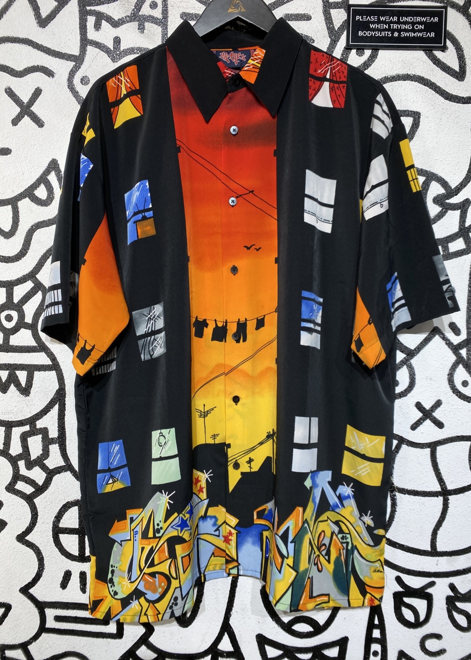 Up Ro Apartment Scenery '90s Button Up L