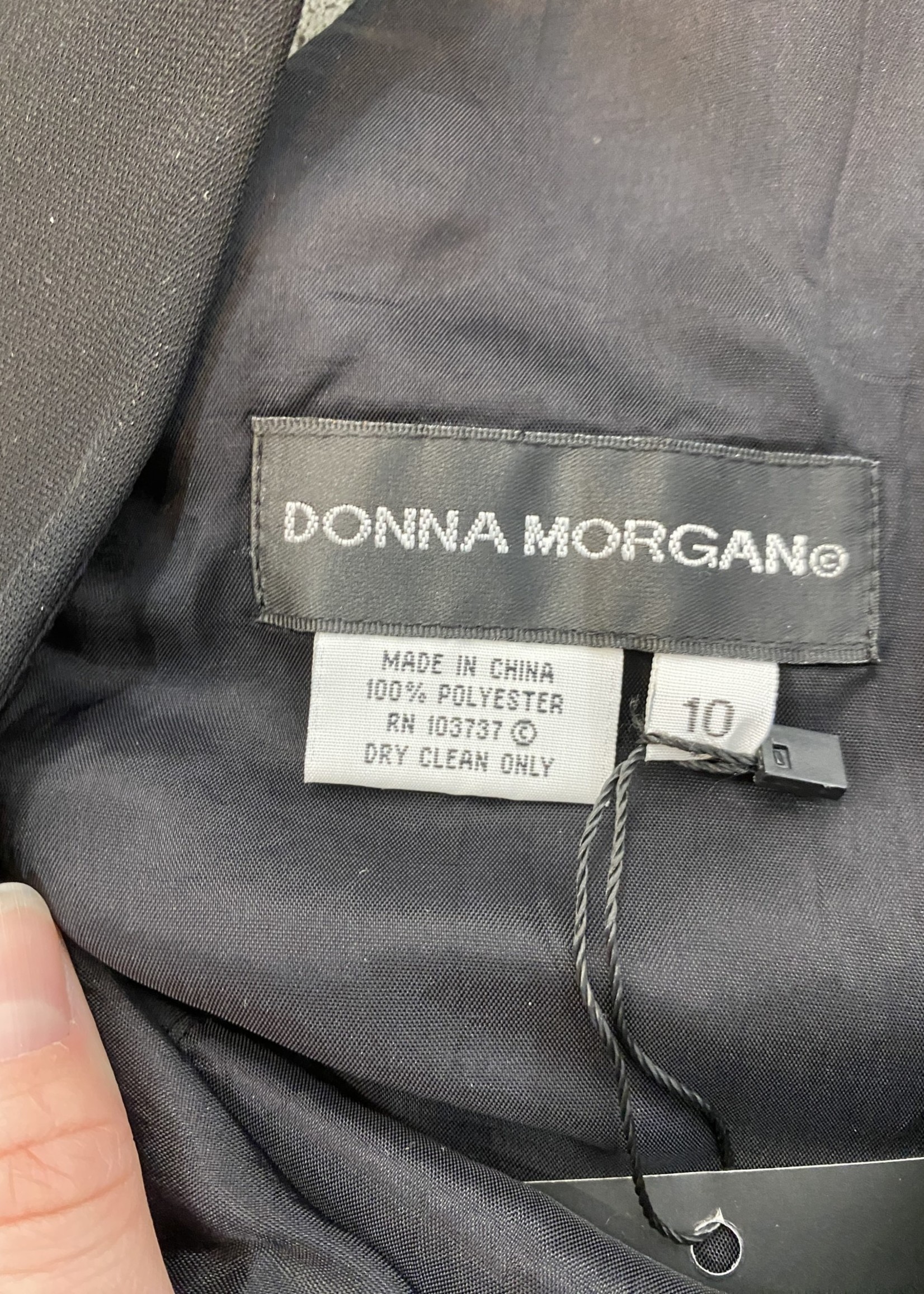 Donna Morgan Black Vintage Tank O Ring Dress 10/L