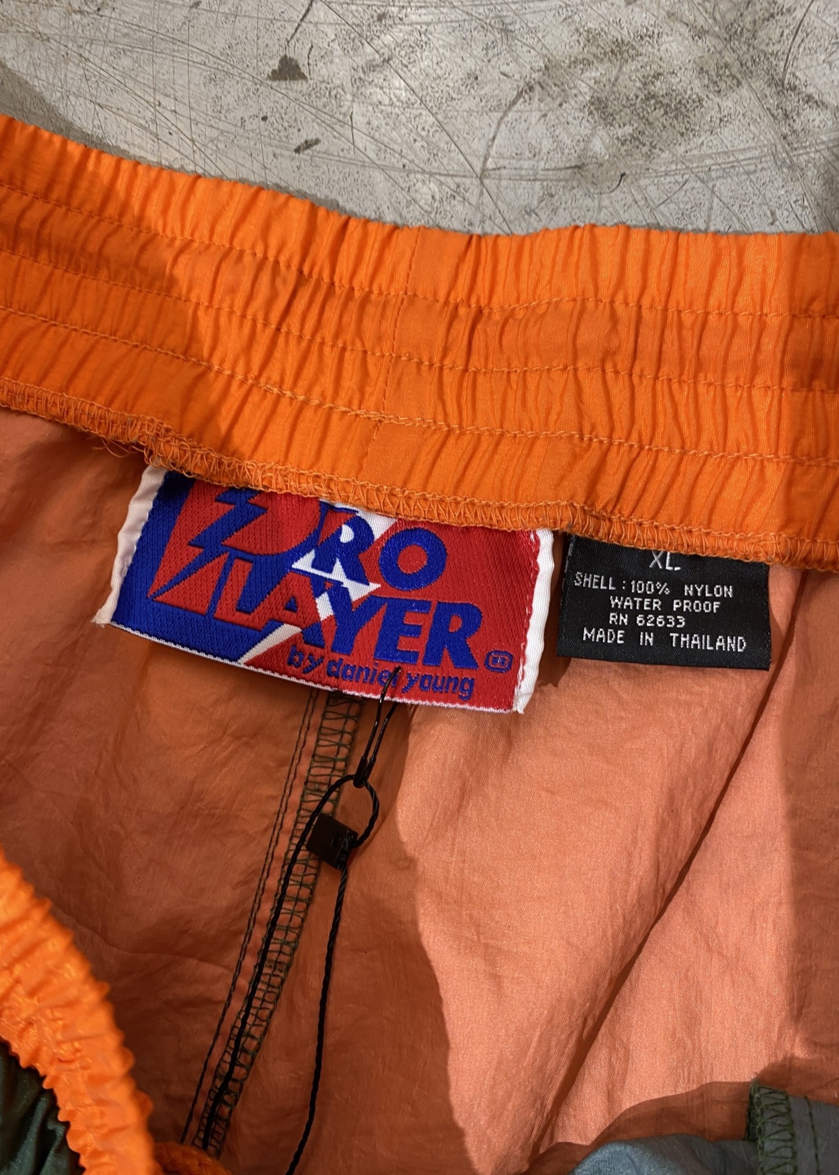 Pro Player Vintage Miami Green Orange Pants XL