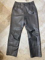 No Label Vintage Black Leather Pants 29