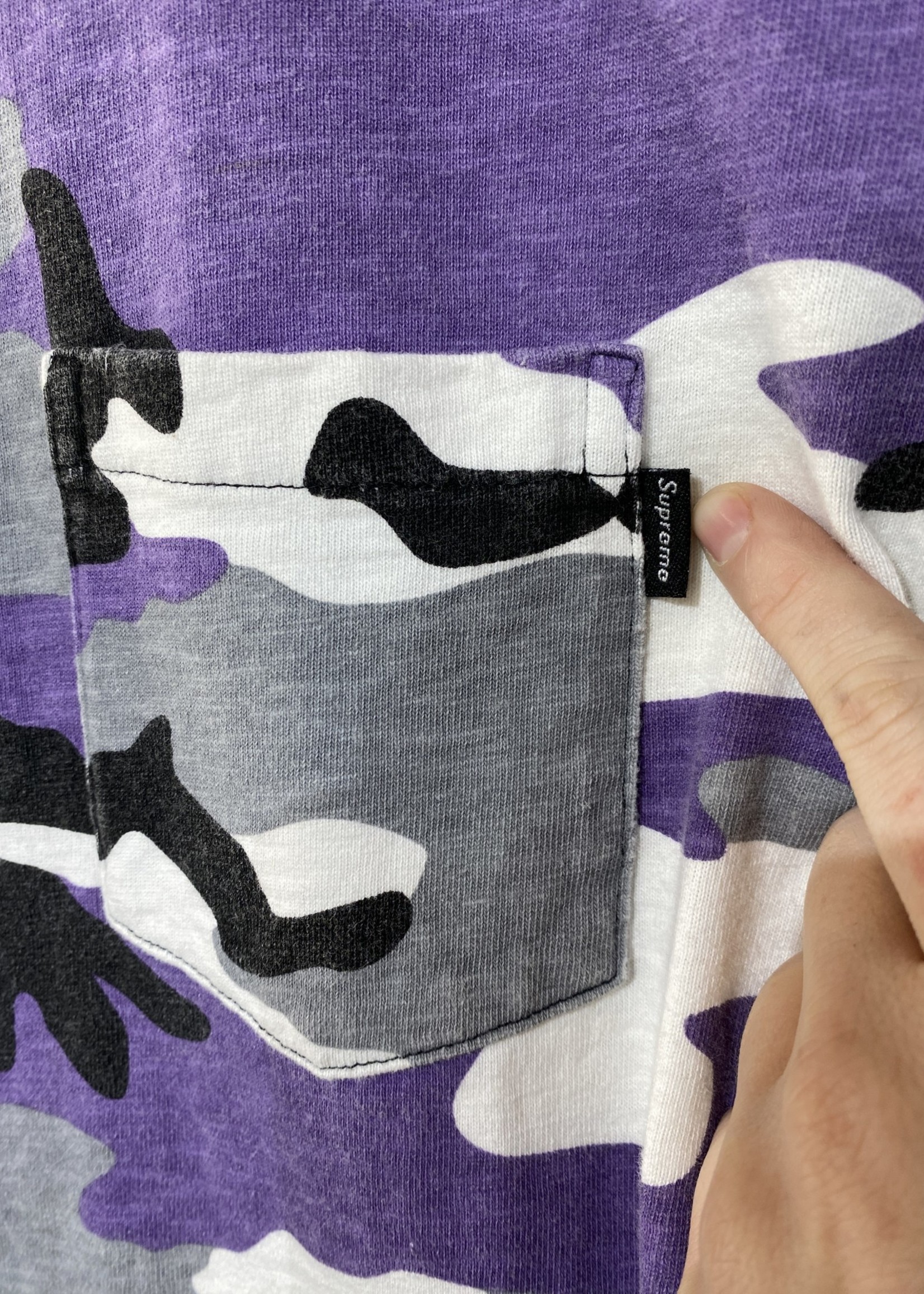 Supreme Purple Camo Long Sleeve M
