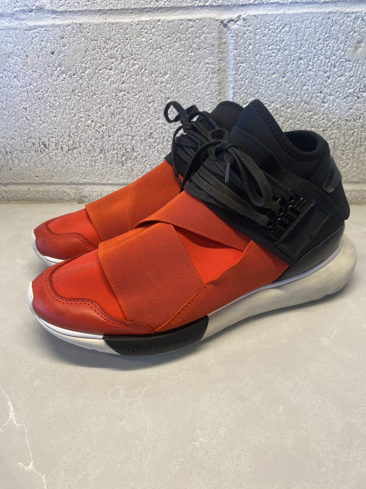 breedte Persoonlijk auteursrechten Adidas Y3 Qasa High Black Orange Sneakers 8 - ALT REBEL