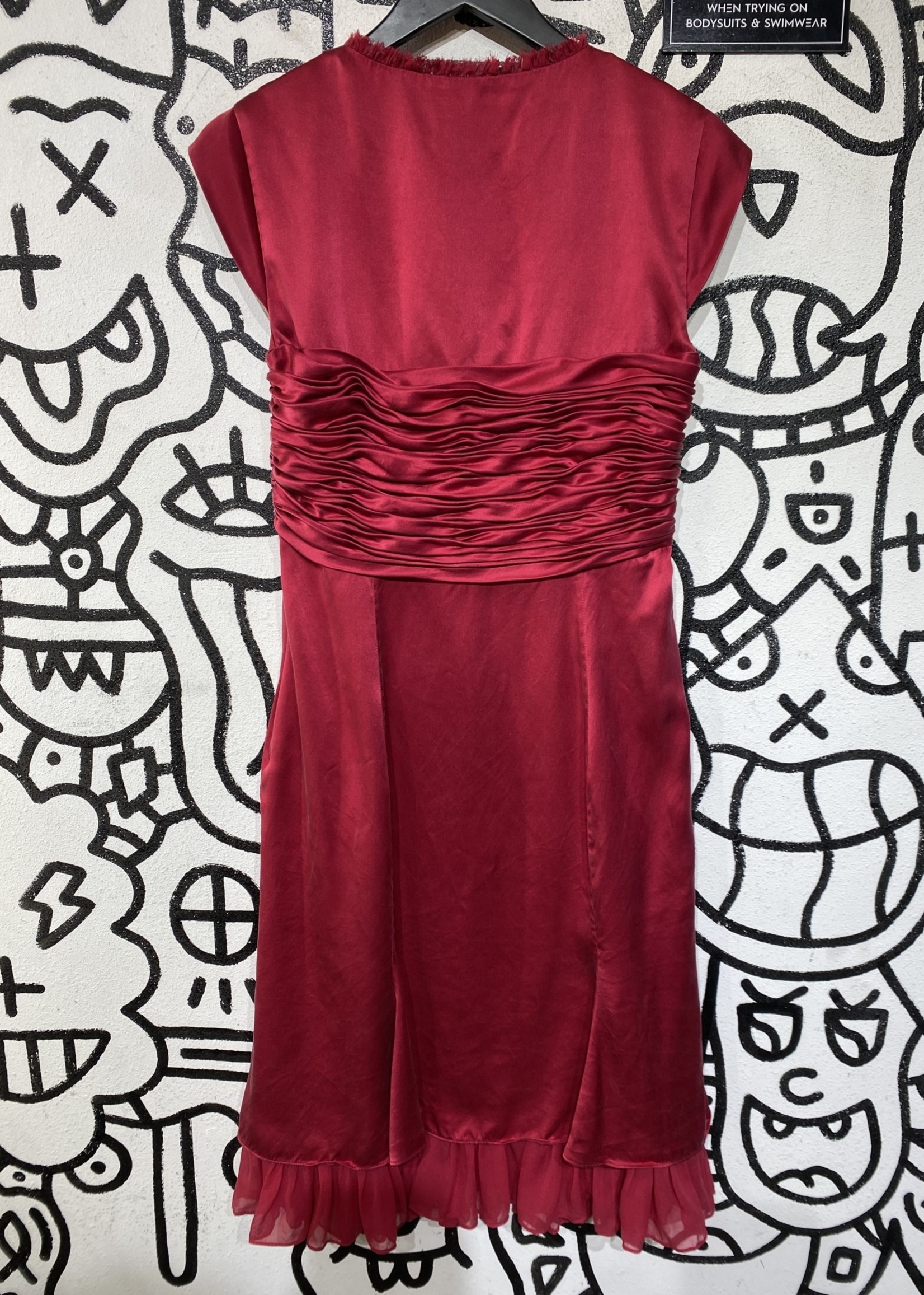 Cinq a Sept Red Silk Dress 10/M