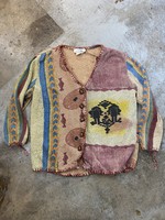 Sandy Starkman Vintage Abstract Knit Cardigan S