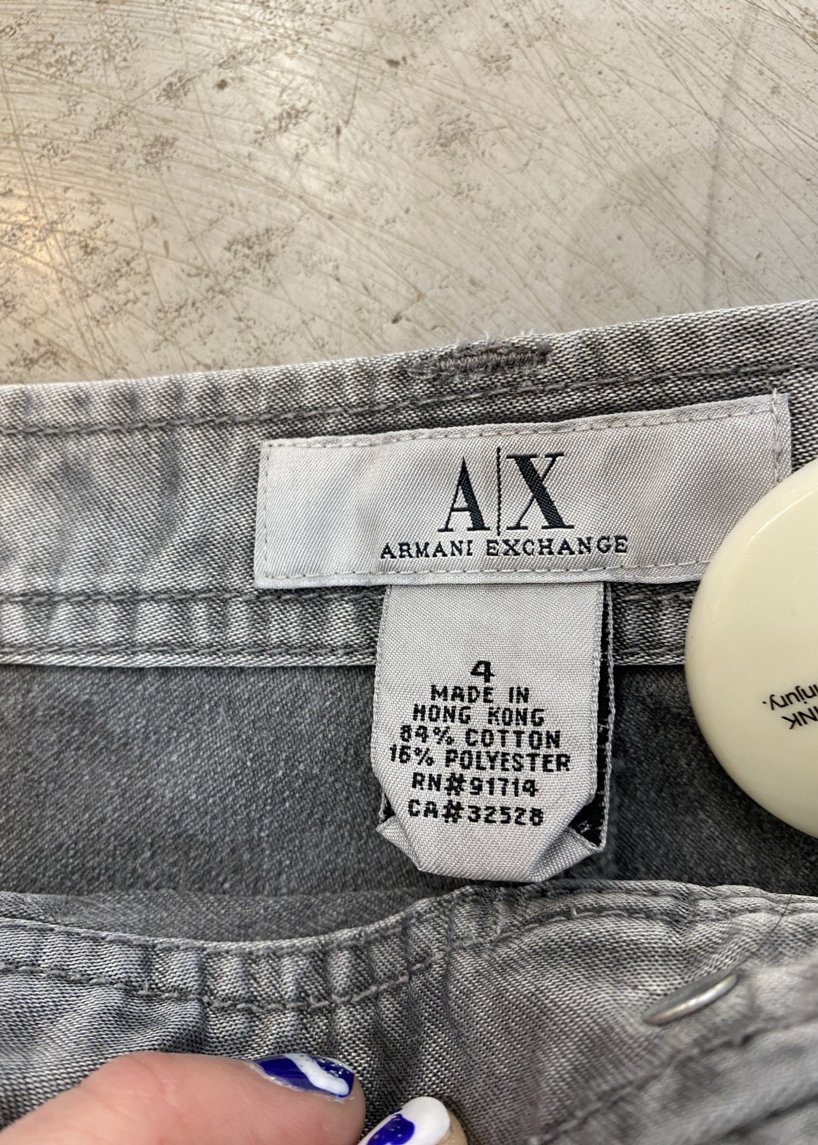 Armani Exchange Y2K Silver Flare Pants 4/28