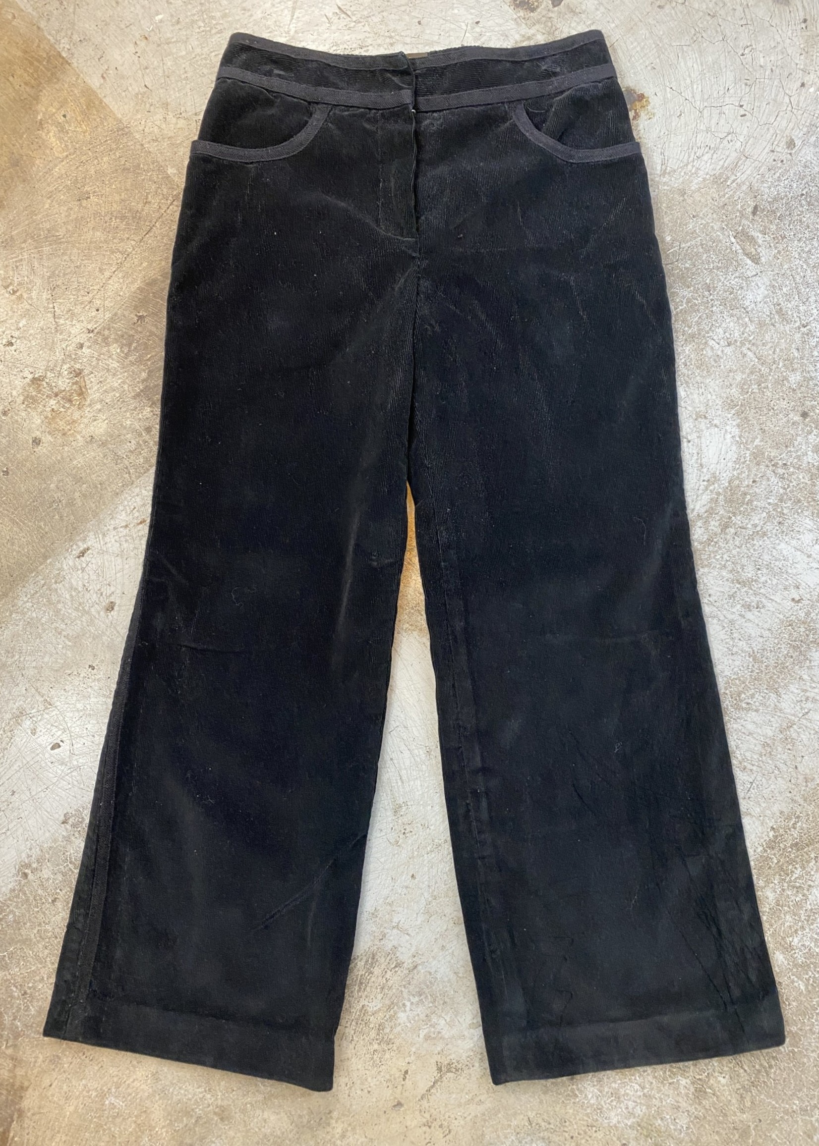 Louis Vuitton Uniform Black Corduroy Flare Pants 28