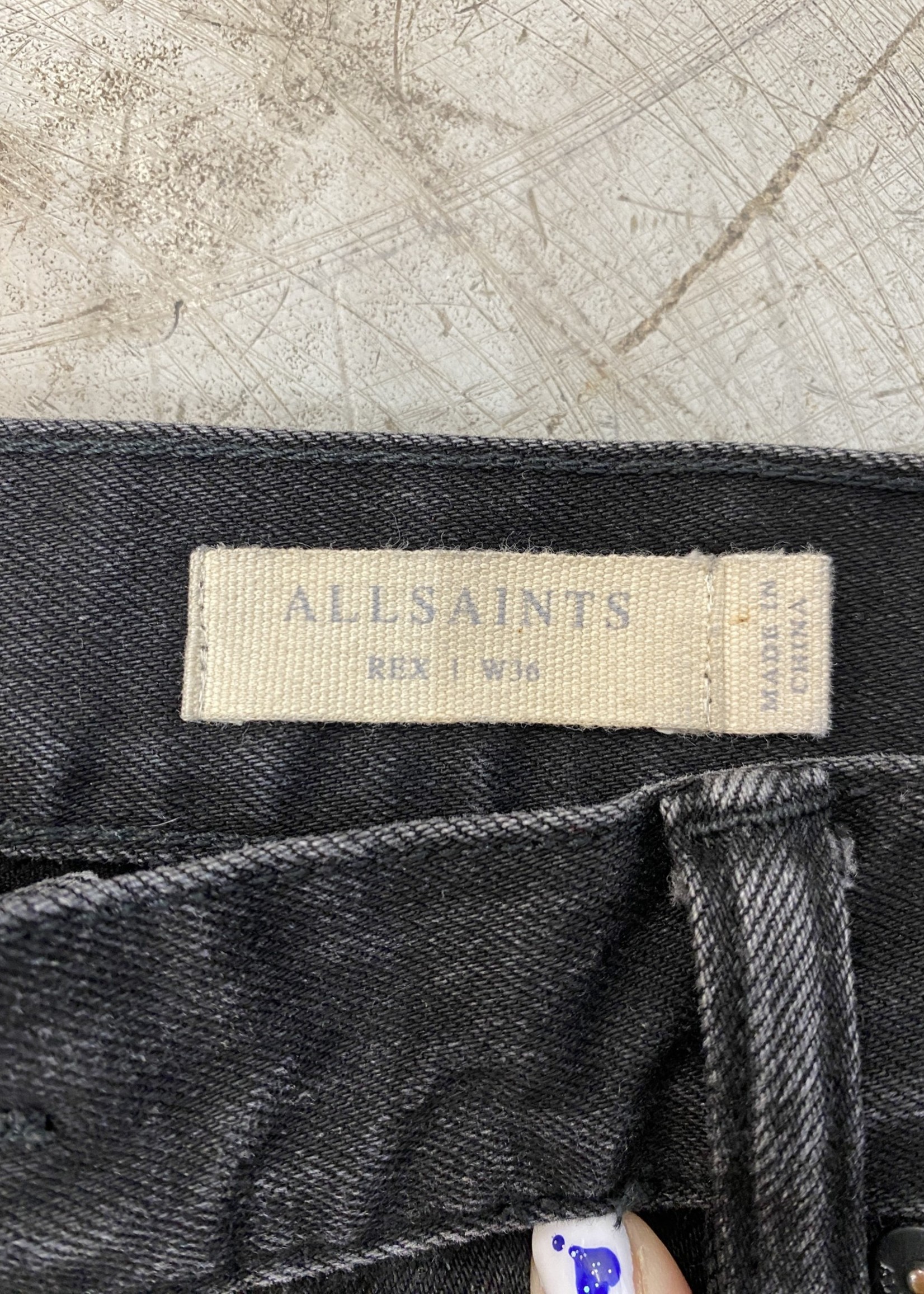 Allsaints Rex Black Jeans 36"