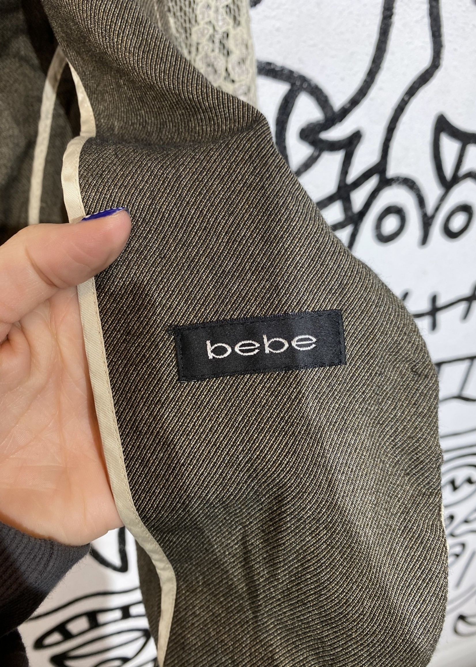 Bebe Y2K Lace Overlay Jacket XS