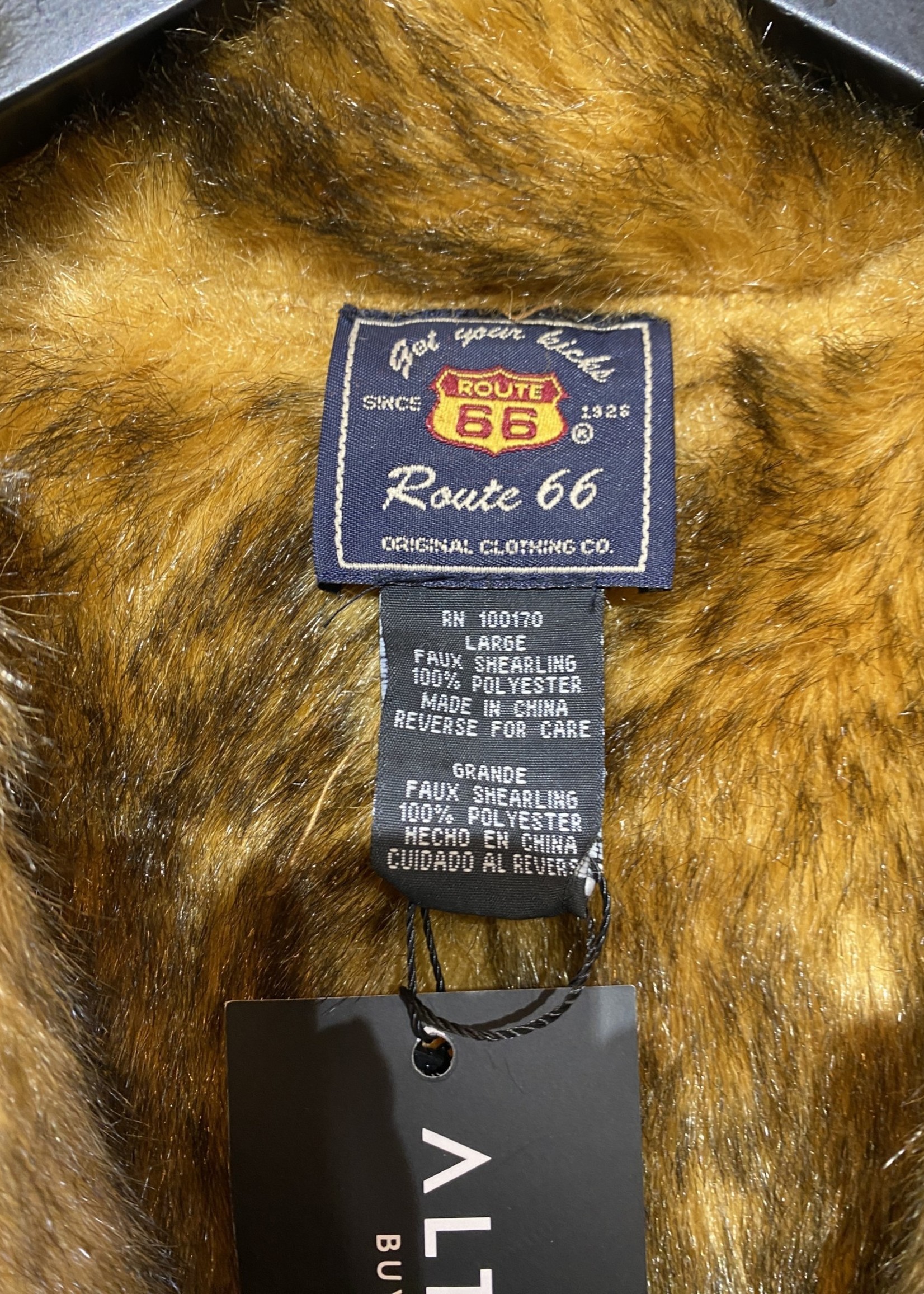 Route 66 Brown Shearling Coat As Is Fem L