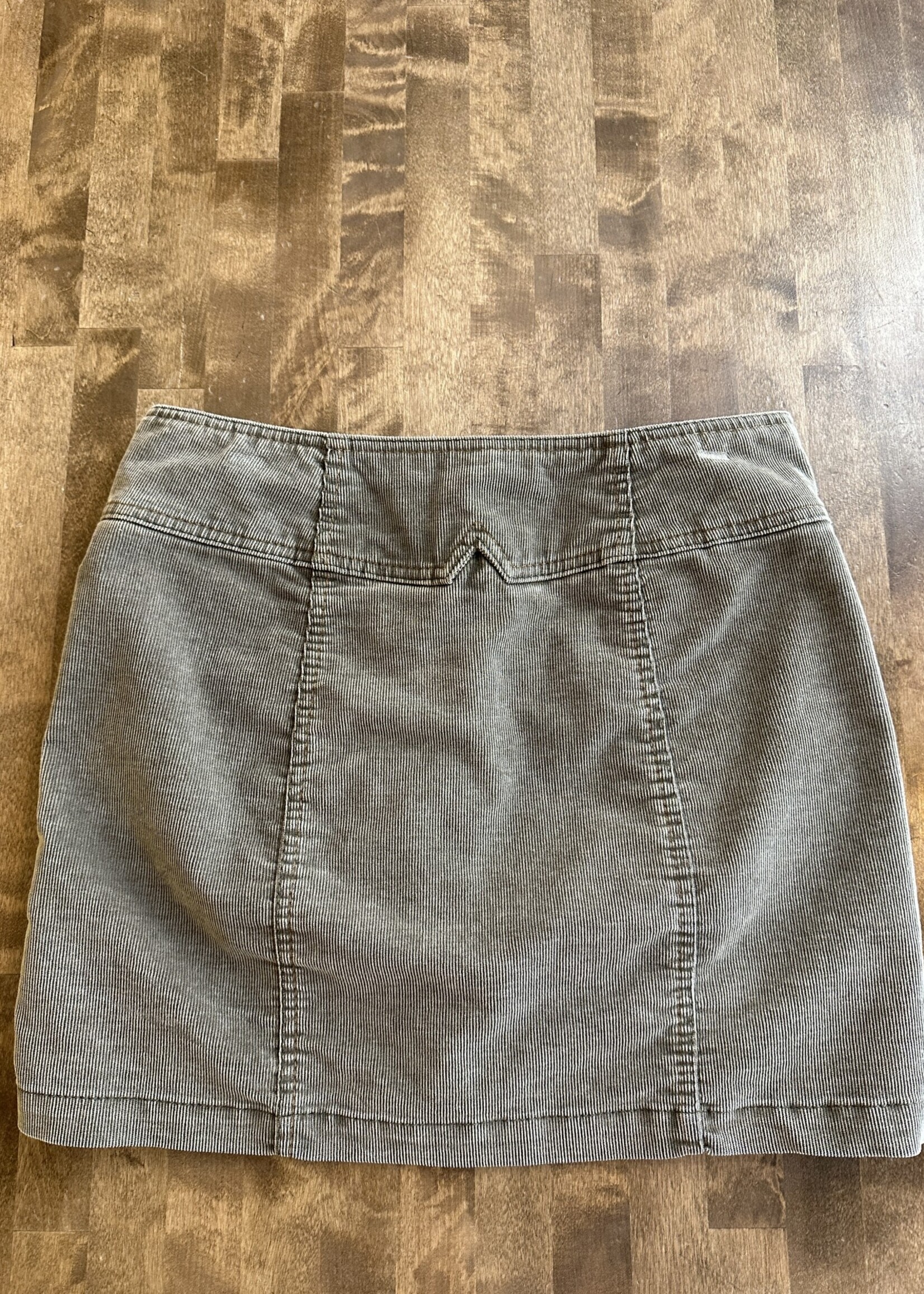 Gap Y2K Grey Corduroy Button Skirt 29 S
