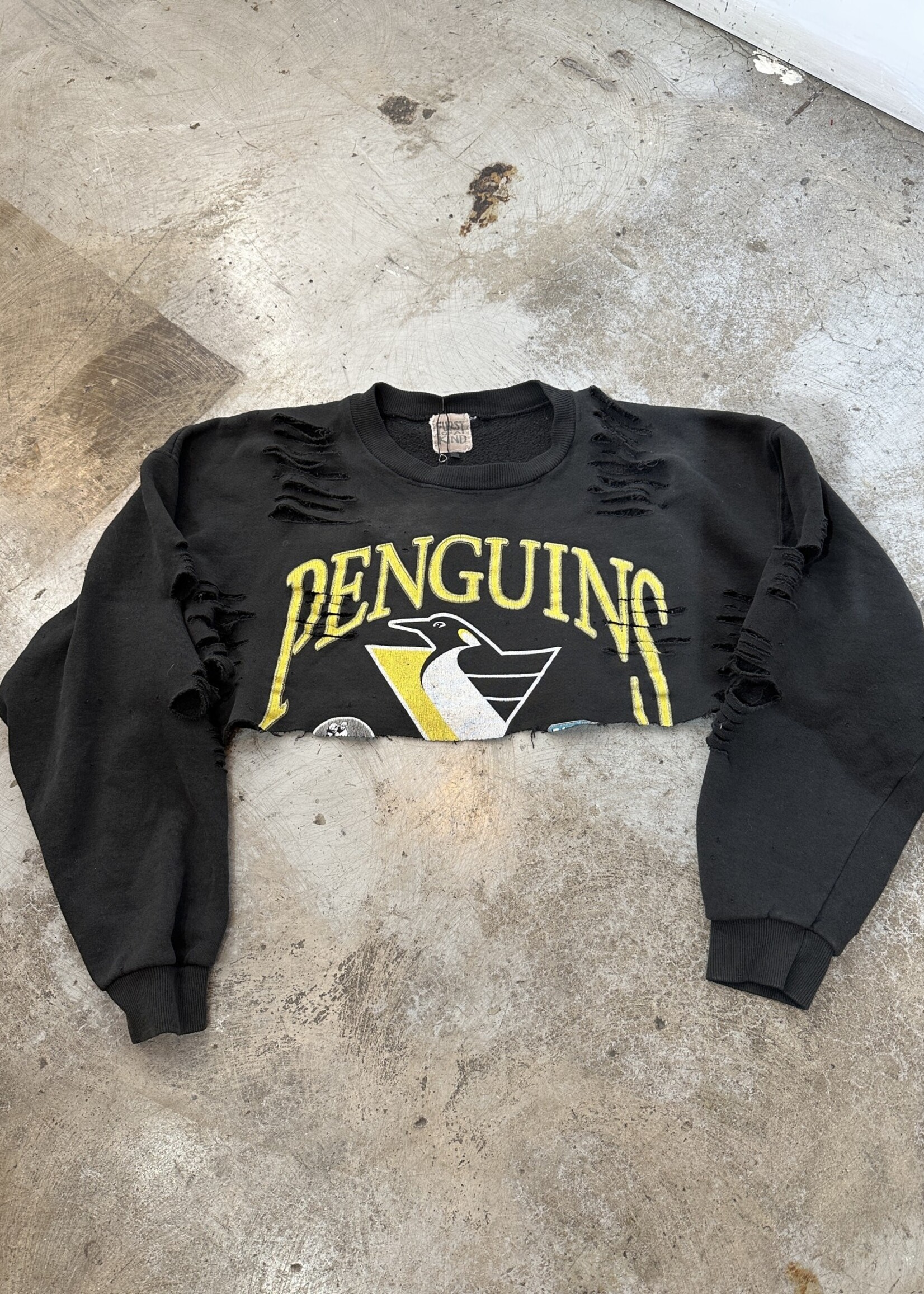 Furst Of A Kind Penguins Crop Sweater OS