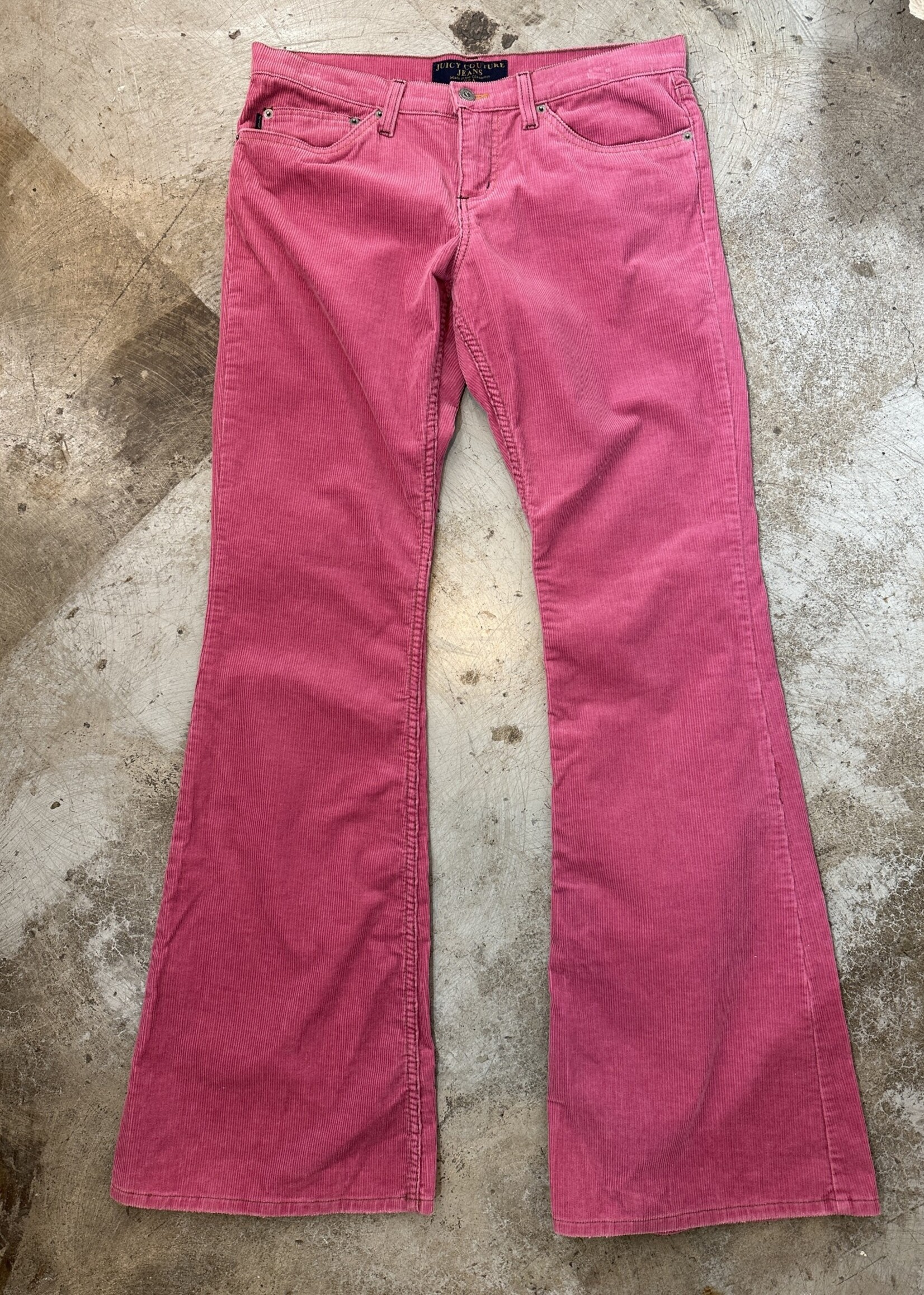 Juicy Couture Low Rise Pink Corduroy Flares 30