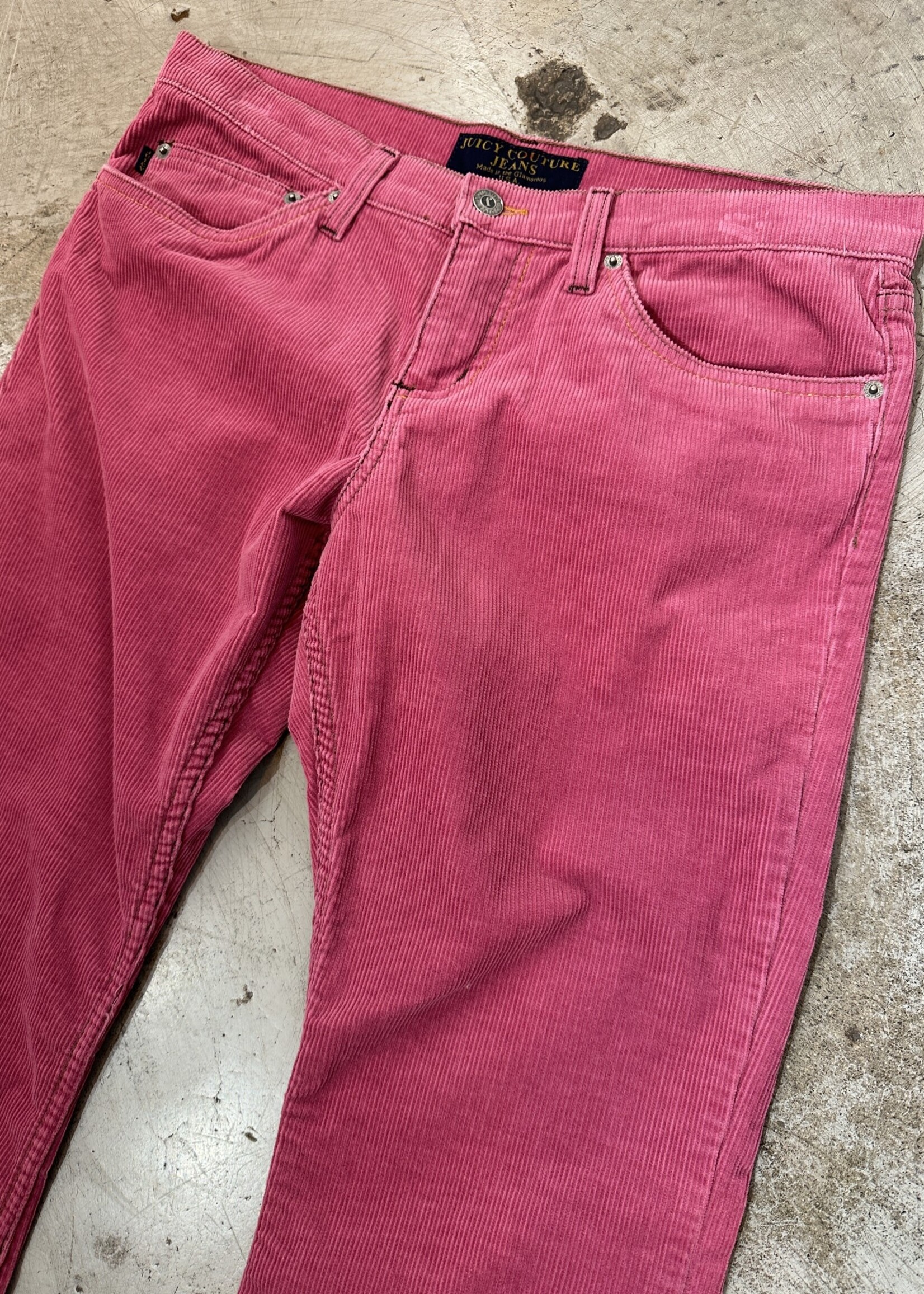 Juicy Couture Low Rise Pink Corduroy Flares 30