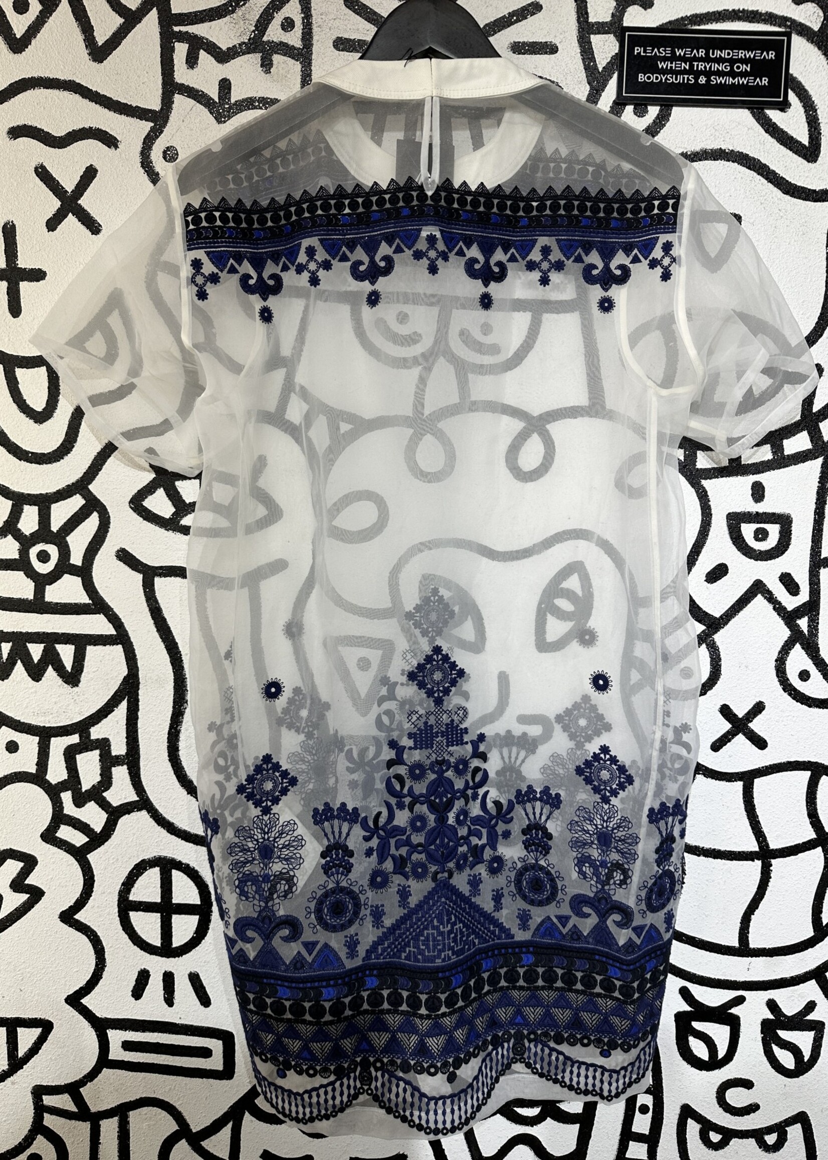 Sacai Mesh Embroidered Dress 2