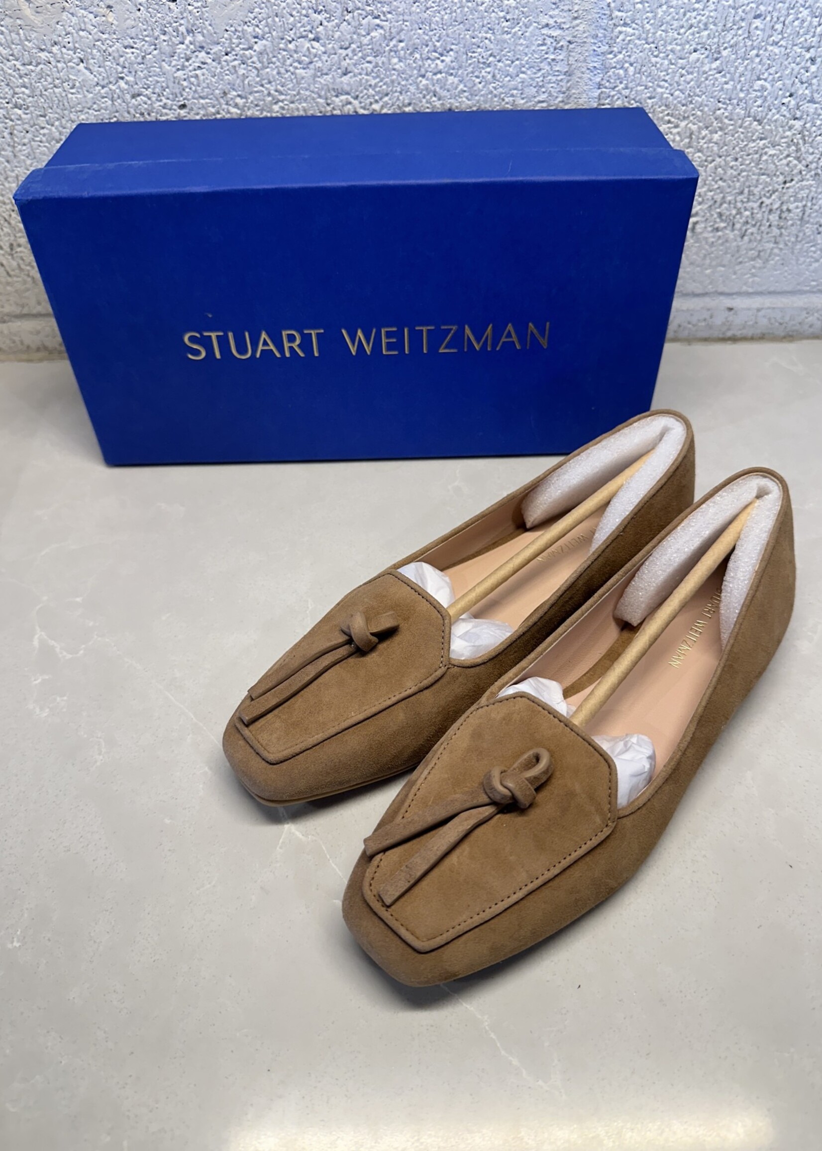 NWT Stuart Weitzman Brown Suede Loafers 5