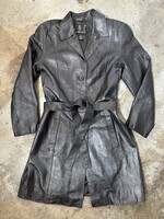 INC Shiny Leather Trench S