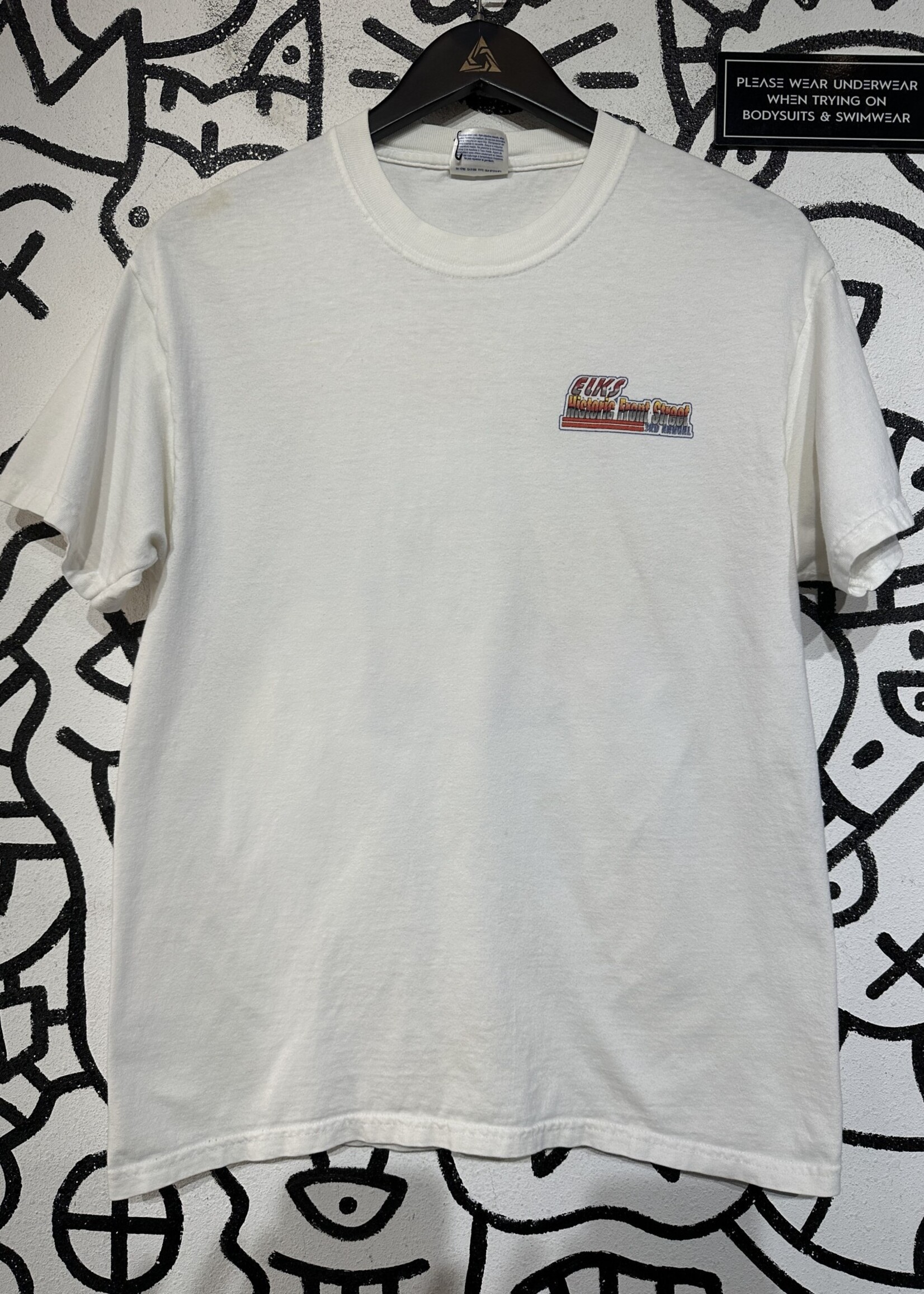 Historic Front Street White Car Tee M
