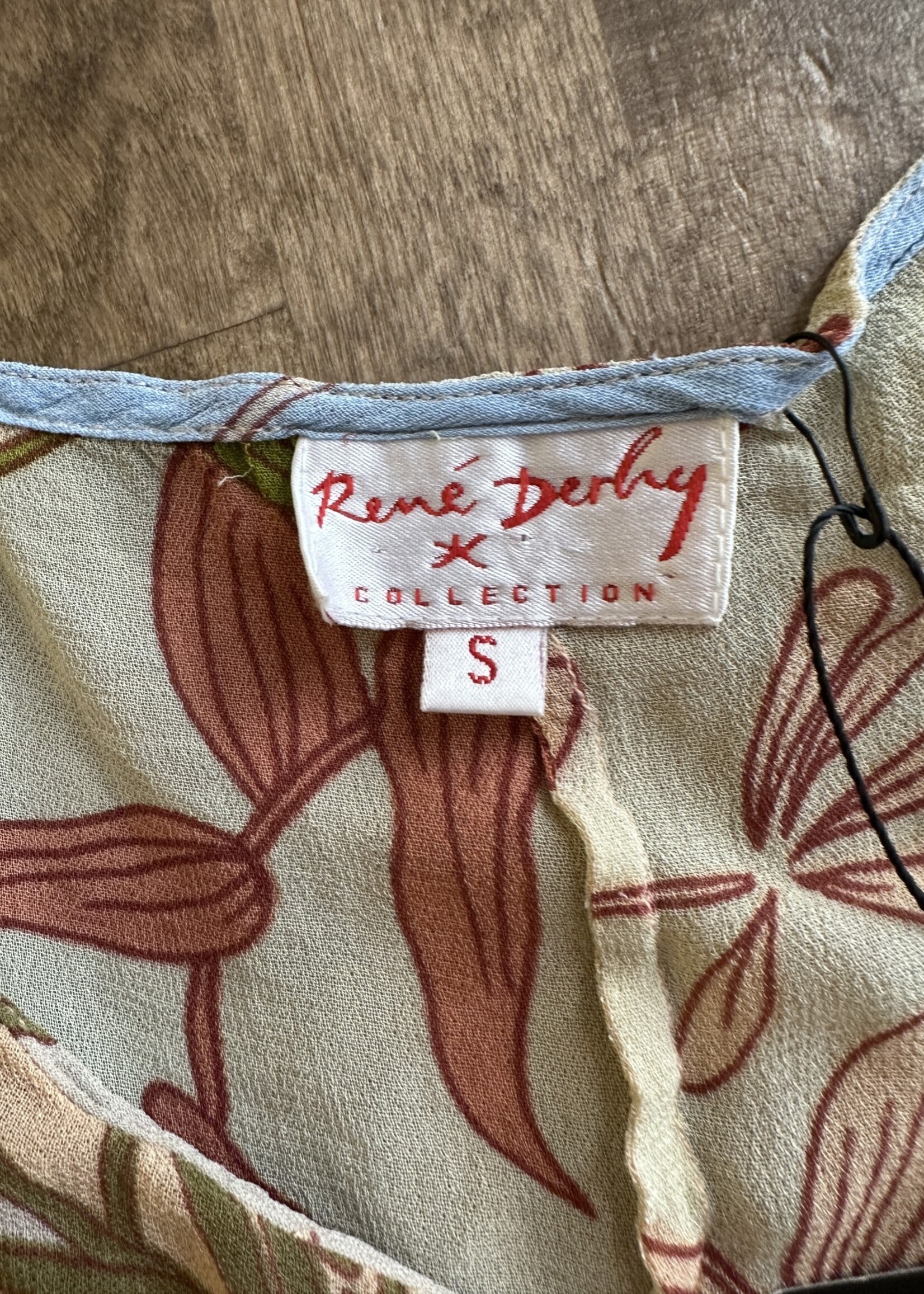 Vintage Rene Derby Silk Blouse As Is S