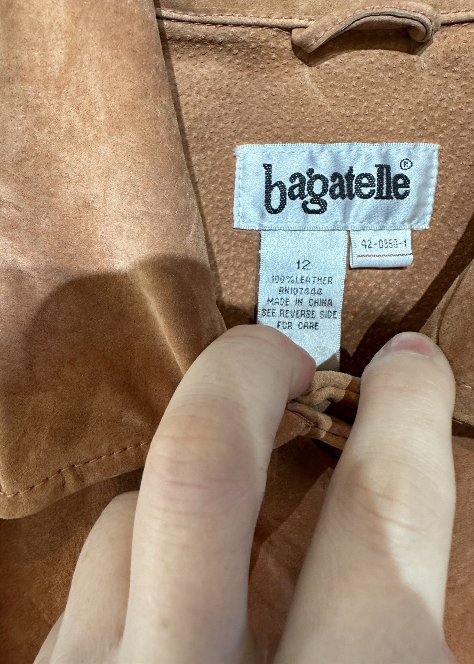 Bagatelle Orange Suede Vintage Jacket Fem L