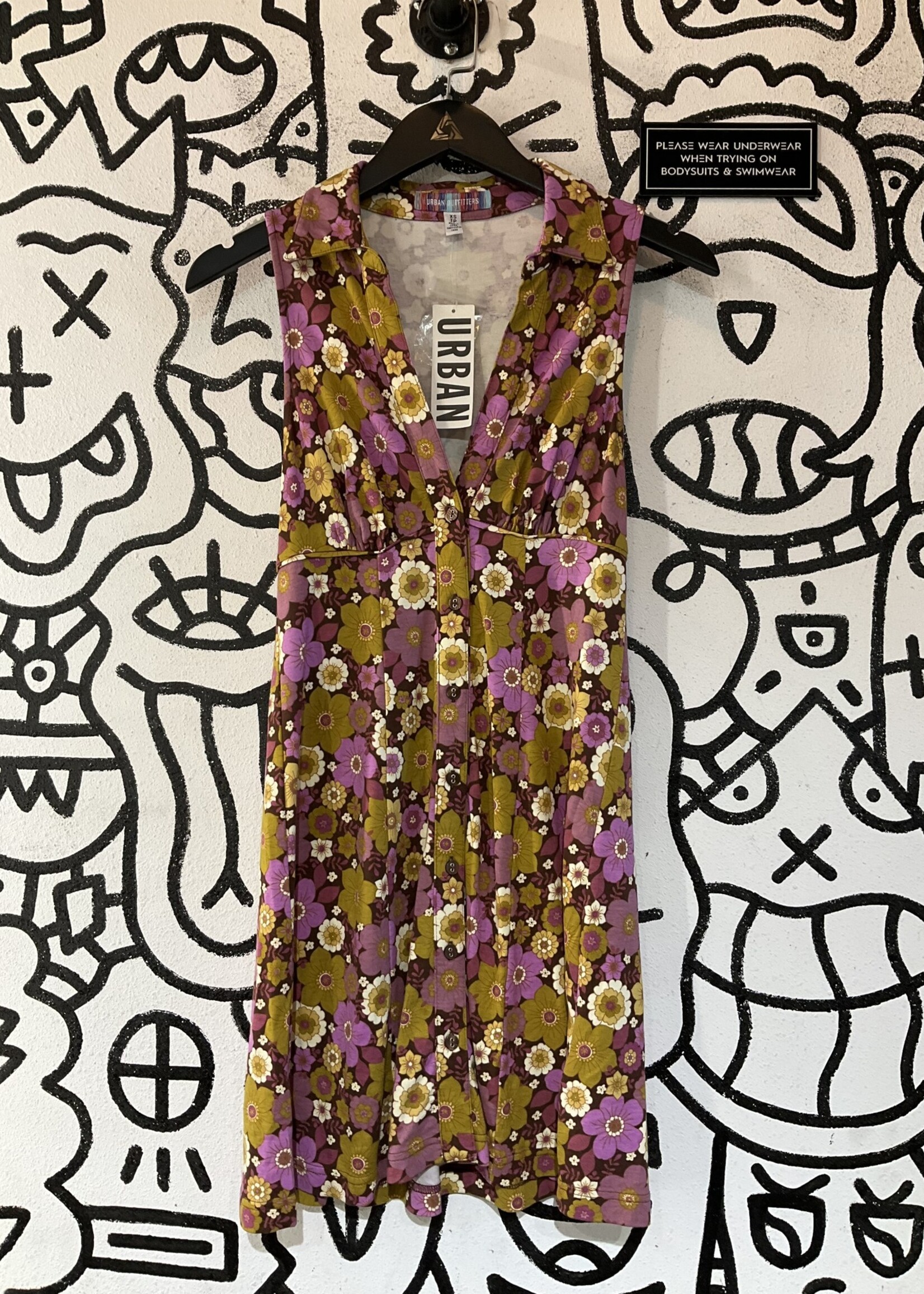 NWT Urban Outfitters Floral Sleeveless Dress XS