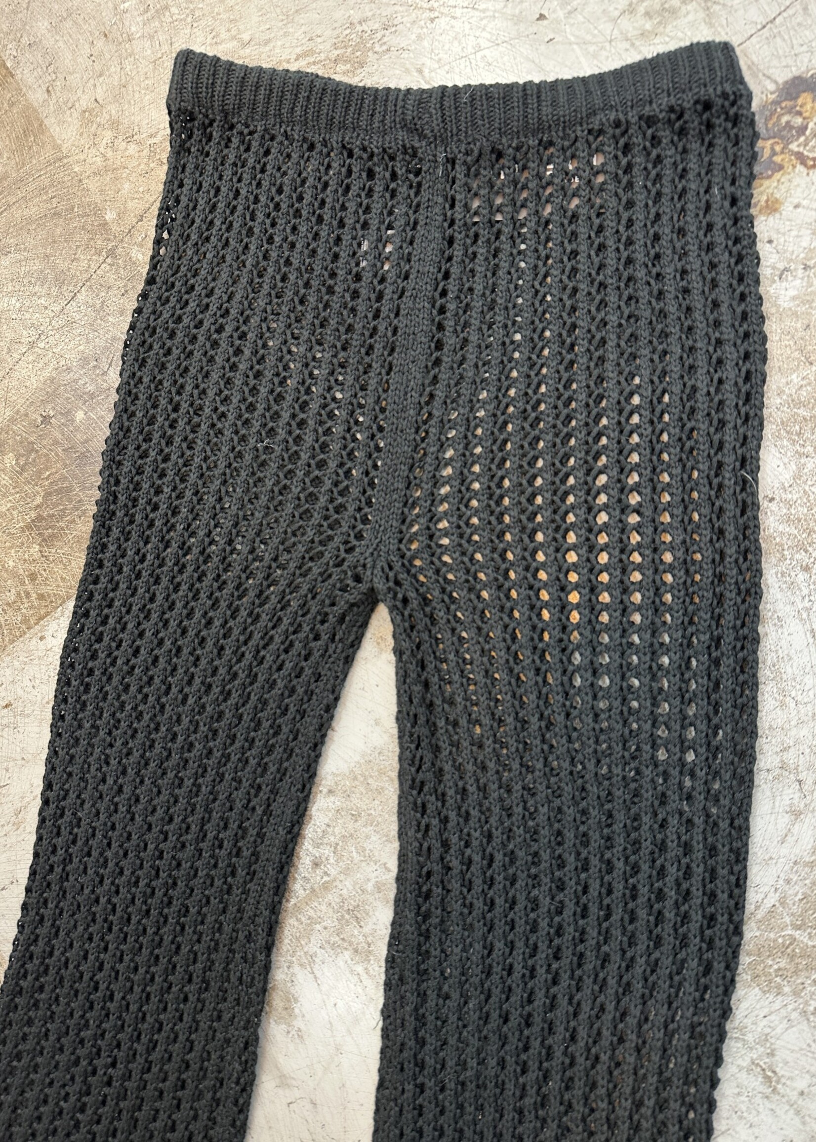 Finesse Black Open Knit Pants 27"-34"