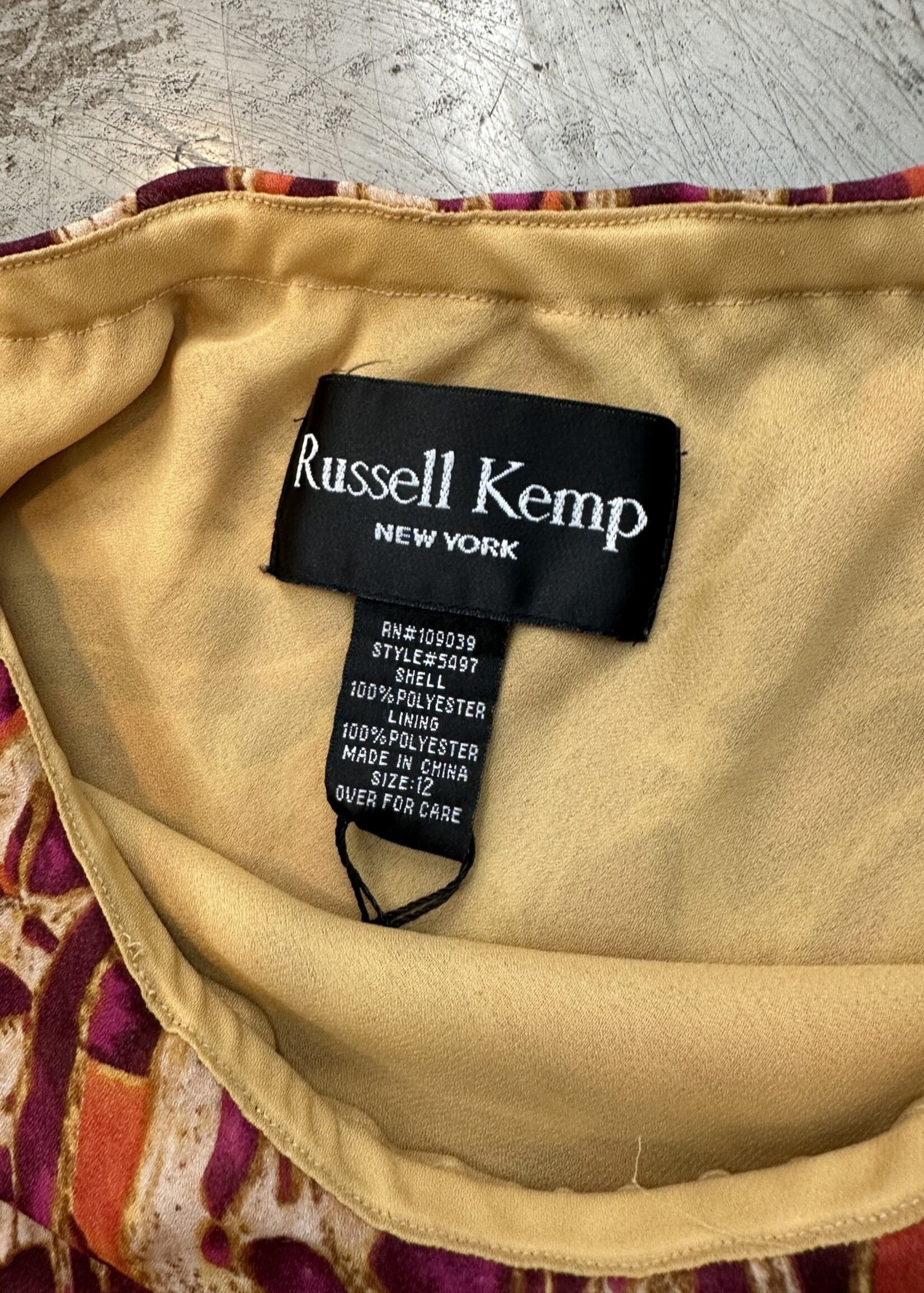Russell Kemp Vintage Pink Orange Skirt 32"-40"