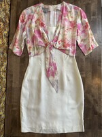 Rossi Jr Vintage White Floral Coverup Dress 2/XS